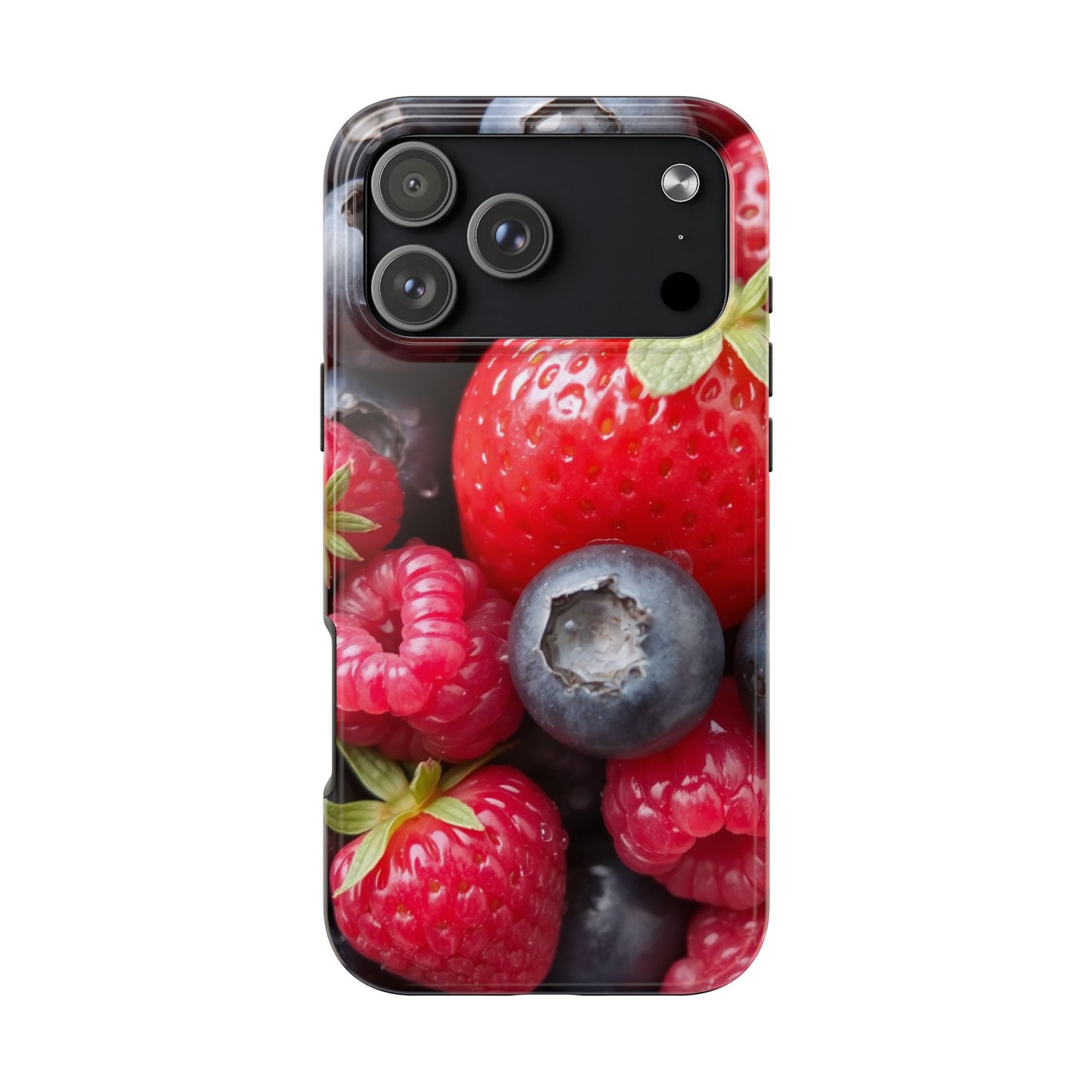 Fruit-Themed Tough Phone Case - Berry Burst Design
