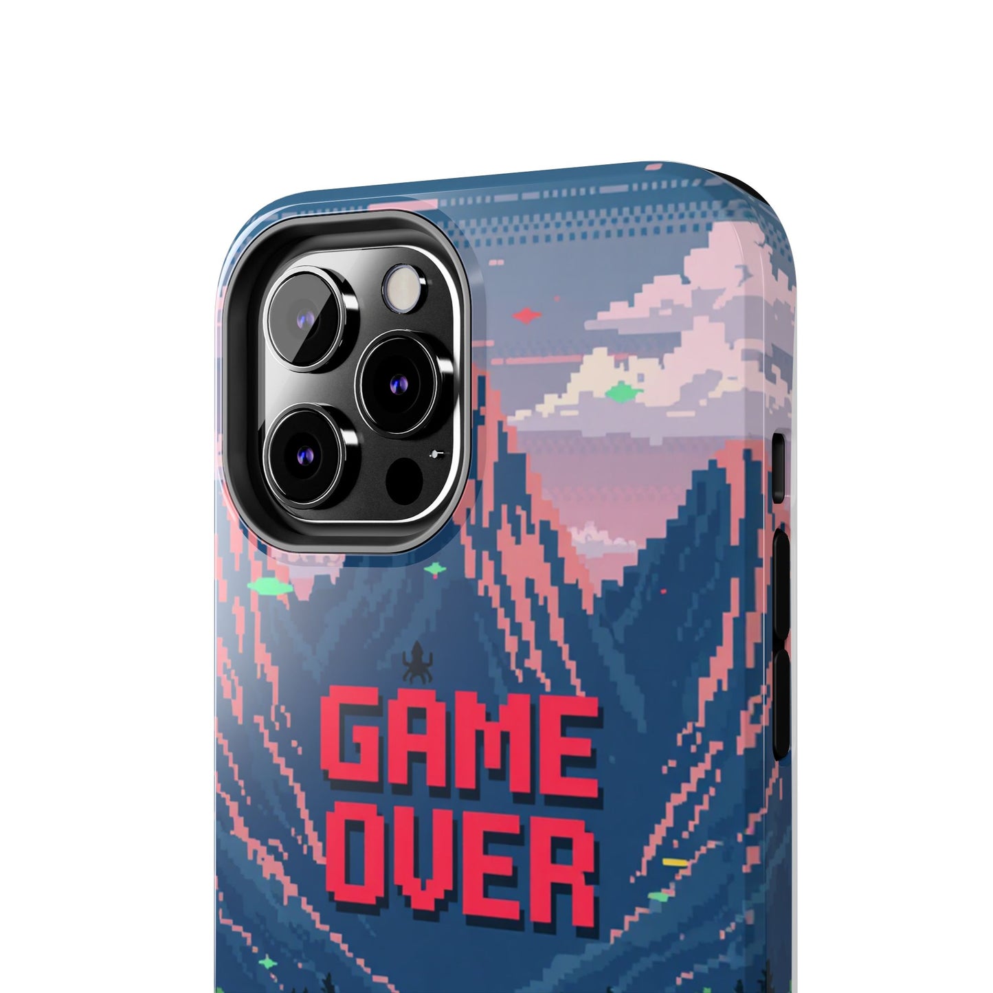 Pixel Art Tough Phone Case - 'Game Over' Design for Gamers