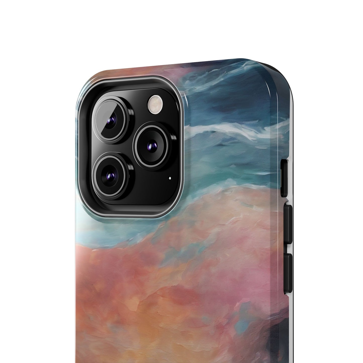 Artistic Painted Sea Tough Phone Case - Abstract Waves Design - for iPhone