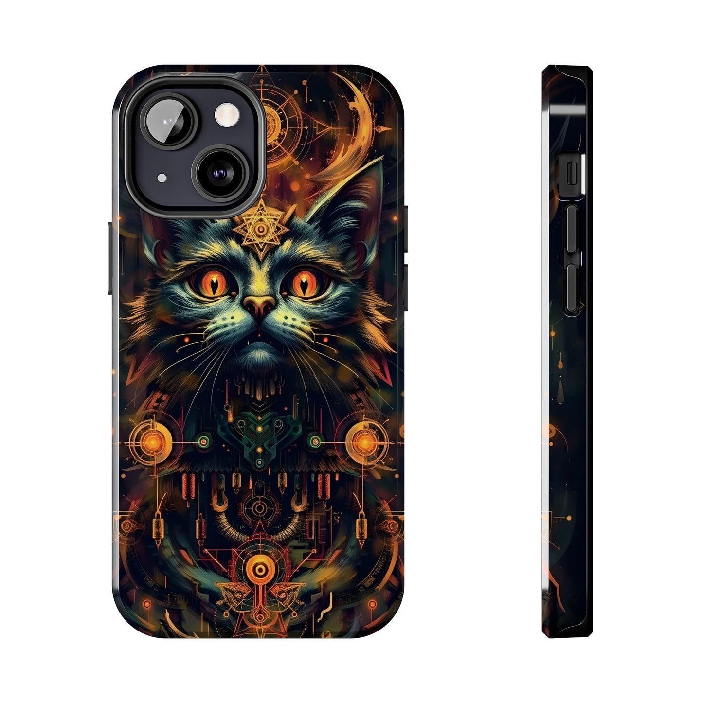 Mystical Cat Queen Tough Phone Case – Unique Protection for Cat Lovers - for iPhone