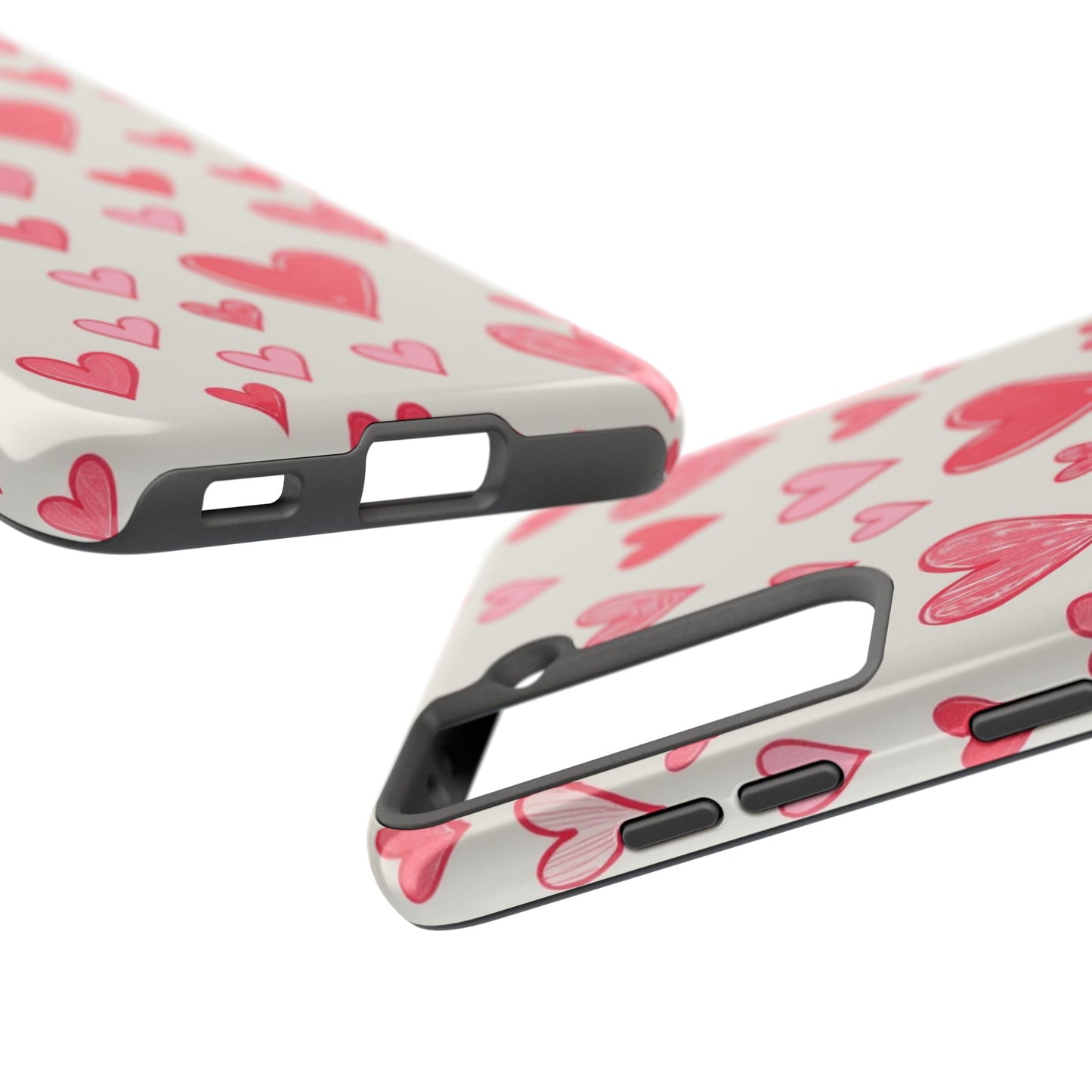 Heart Pattern Tough Phone Case - Cute and Stylish Protection