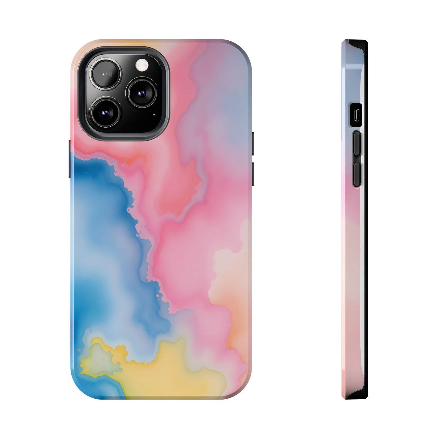 Painted Watercolor Tough Phone Case - Durable Protection with Artistic Vibes - for iPhone
