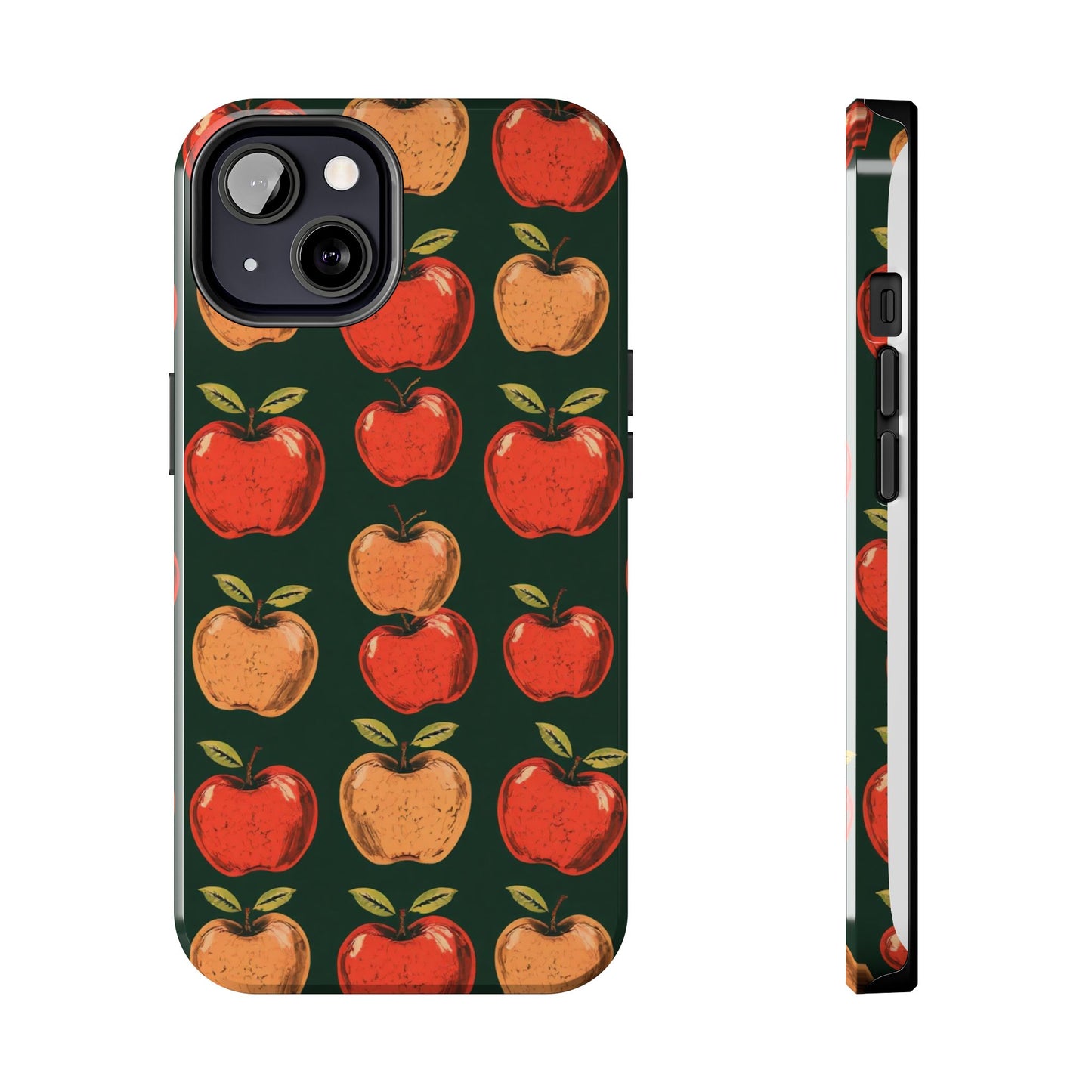Apple Retro Pattern Tough Phone Case - Durable, Stylish, and Protective for Everyday Use - for iPhone