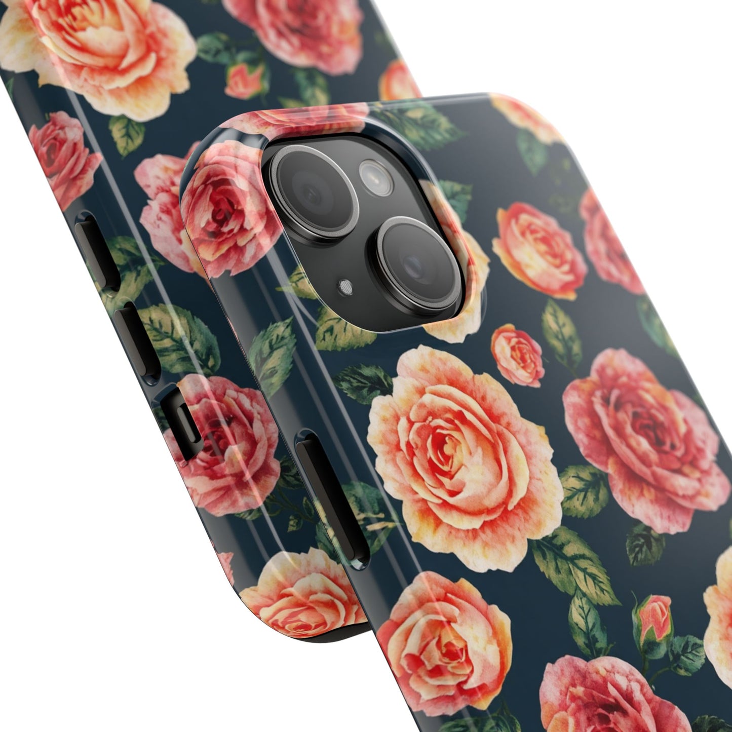 Floral Tough Phone Cases - Durable & Stylish New Age Rose Design - for iPhone