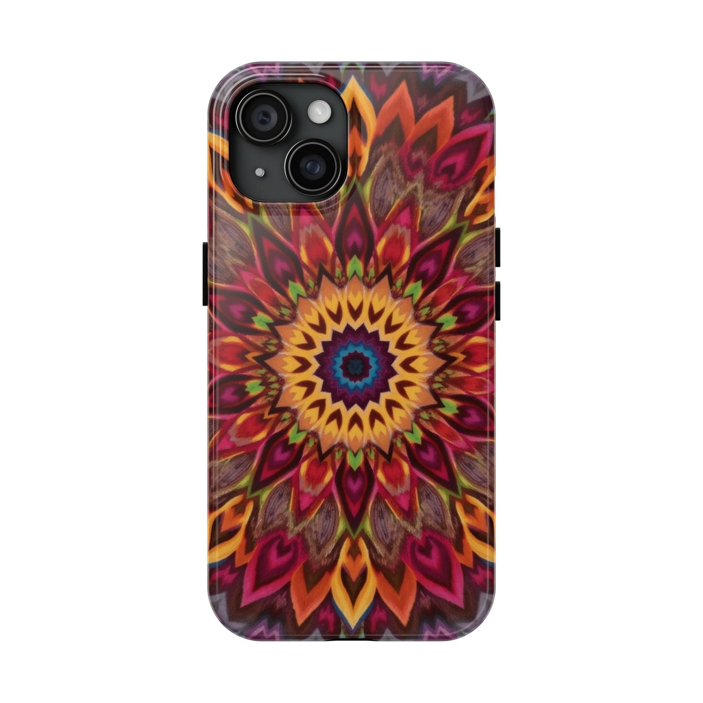 Vibrant Floral Mandala Tough Phone Case | Stylish and Durable Protection - for iPhone
