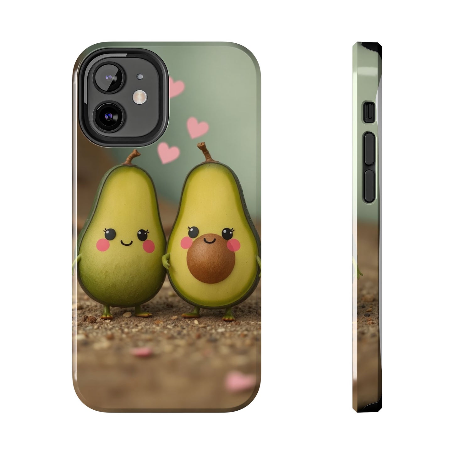 Cute Avocado Phone Case, Funny Tough Case, Quirky Phone Accessory, Gifts for Foodies, Valentine's Day Present