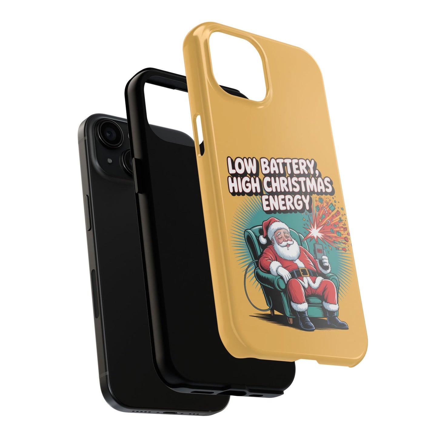 Santa Low Battery Phone Case " High Christmas Energy"