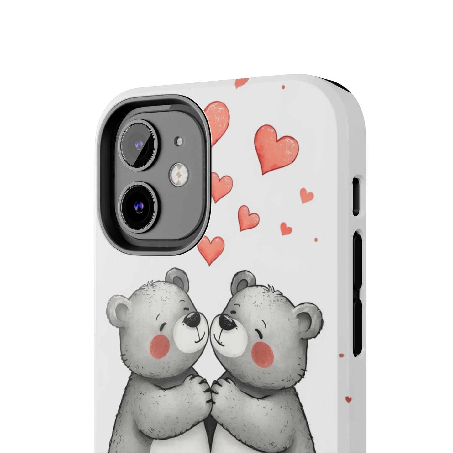 Cute Bear Love Tough Phone Case - Perfect for Valentine's Day & Couples