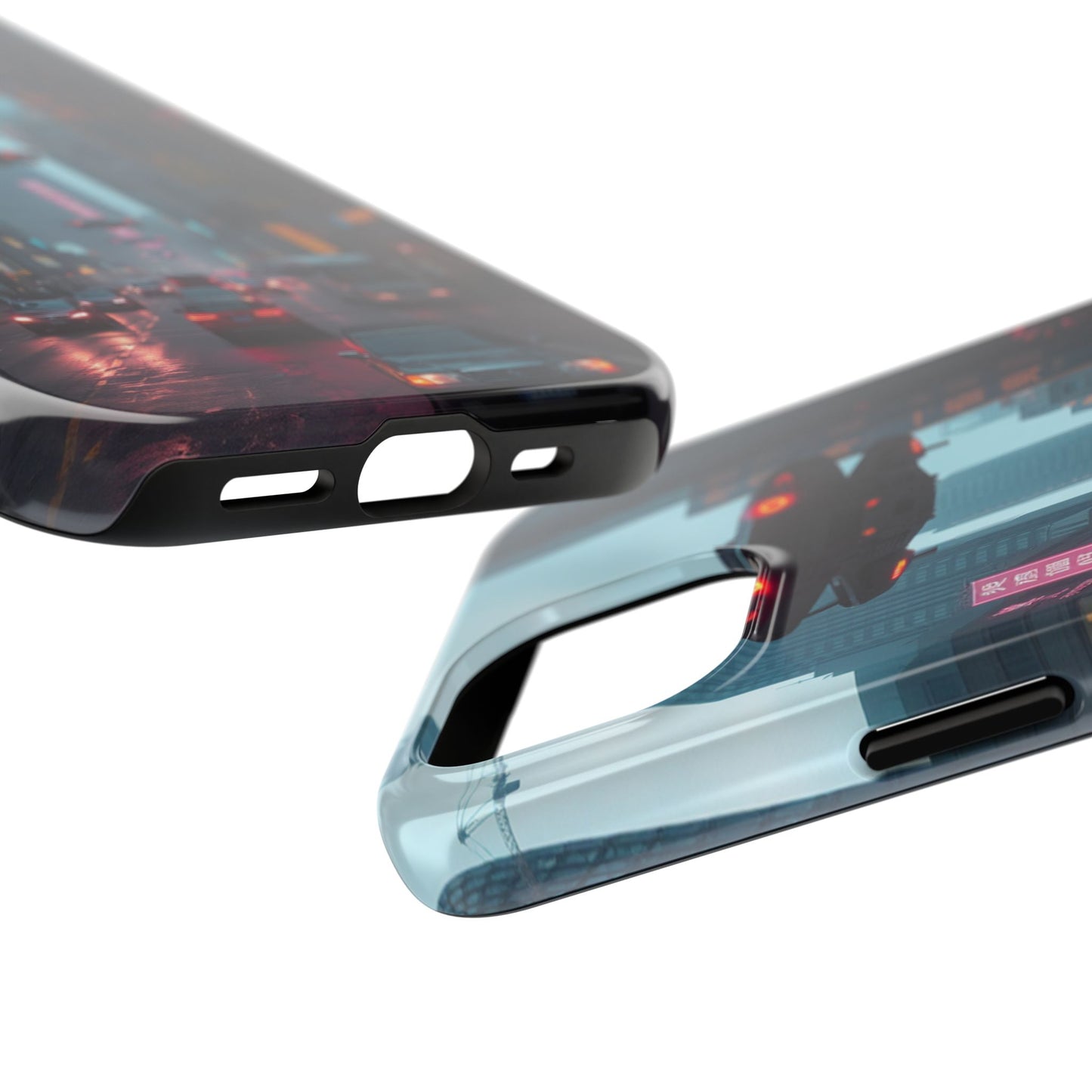 Futuristic City Tough Phone Case - Sci-Fi Design for Urban Explorers