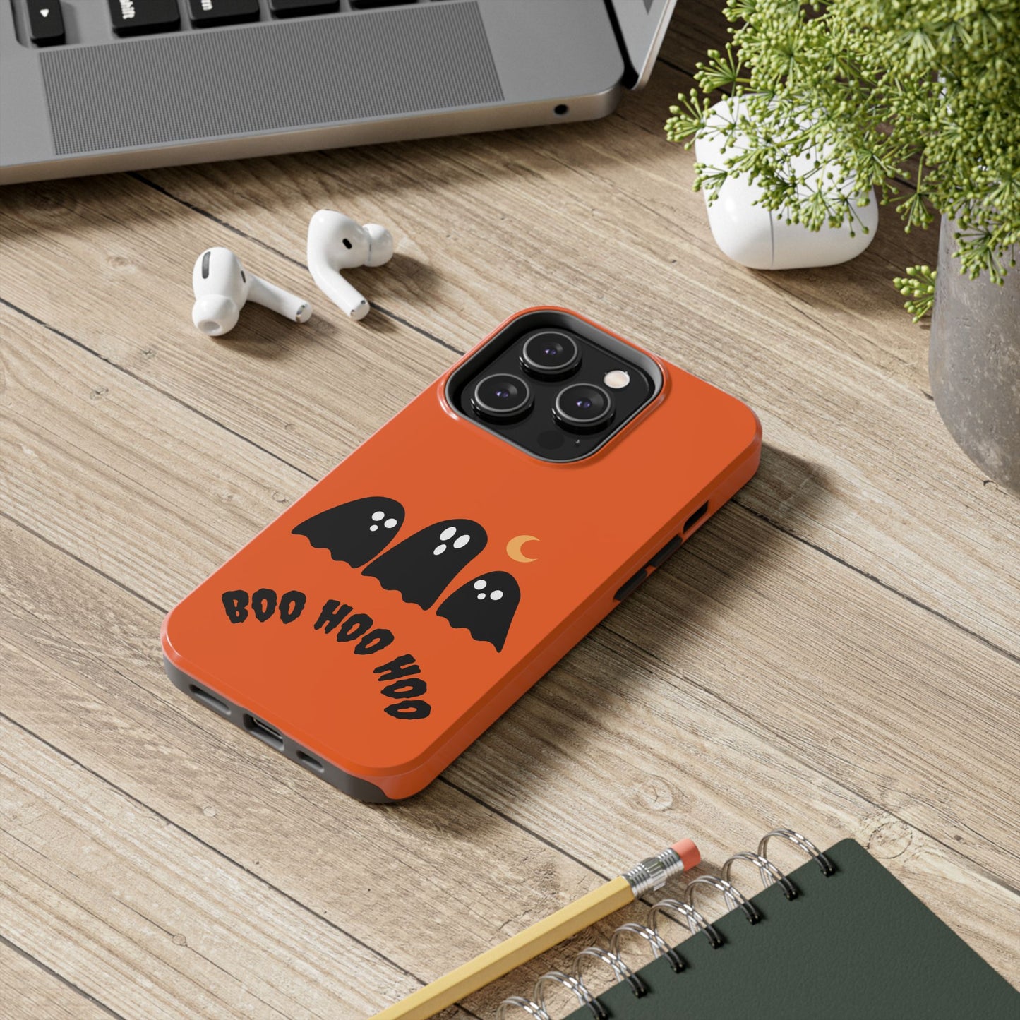 Halloween Ghost Phone Case - Boo Hoo Hoo Design - for iPhone