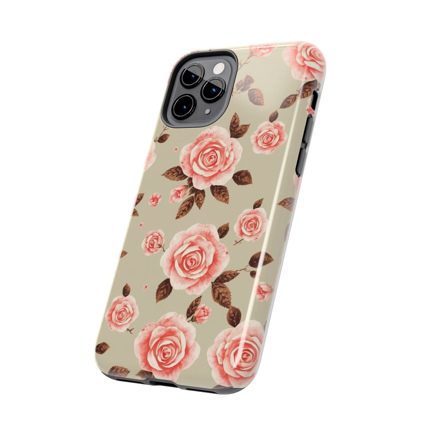 Elegant Floral Tough Phone Case for Stylish Protection - for iPhone