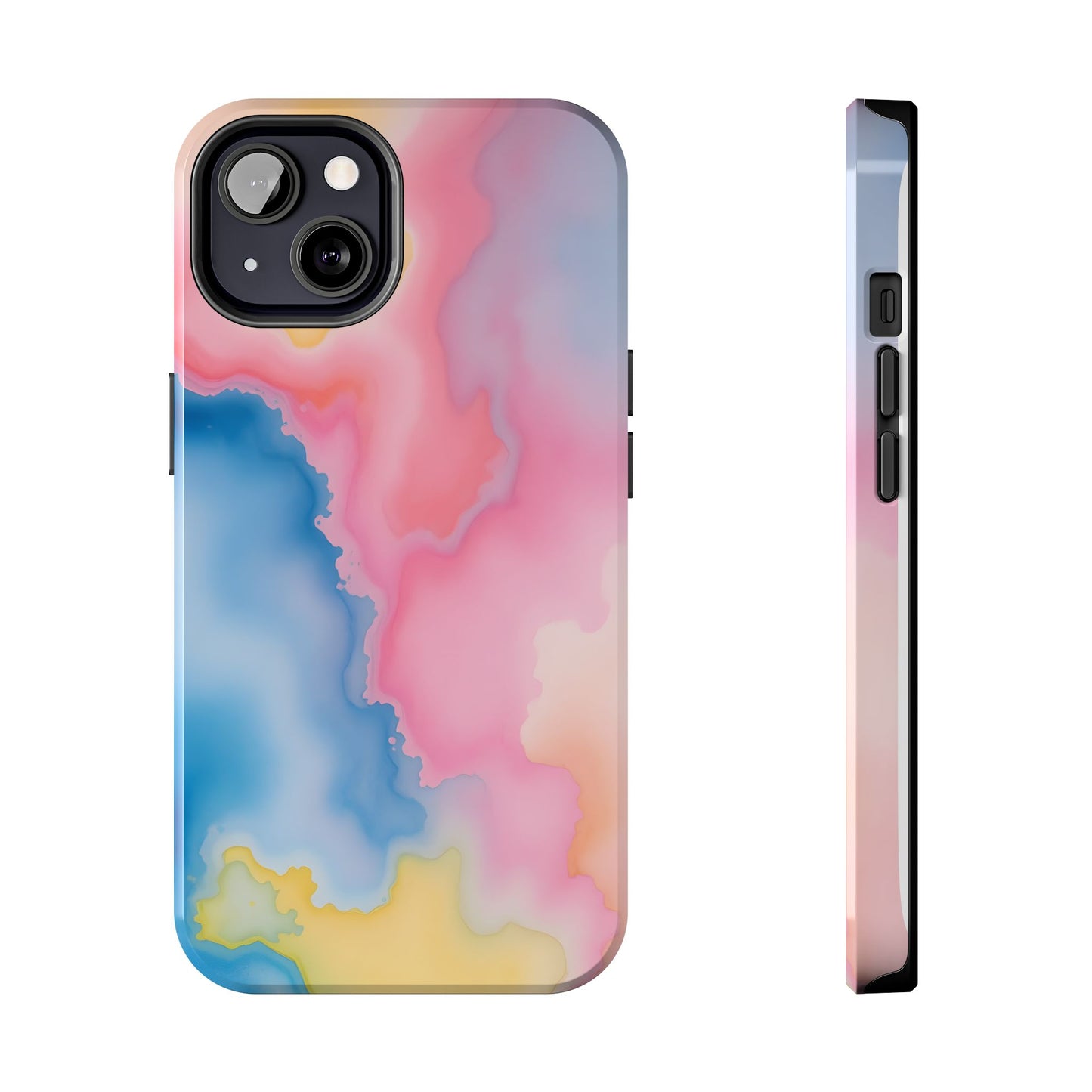 Painted Watercolor Tough Phone Case - Durable Protection with Artistic Vibes - for iPhone