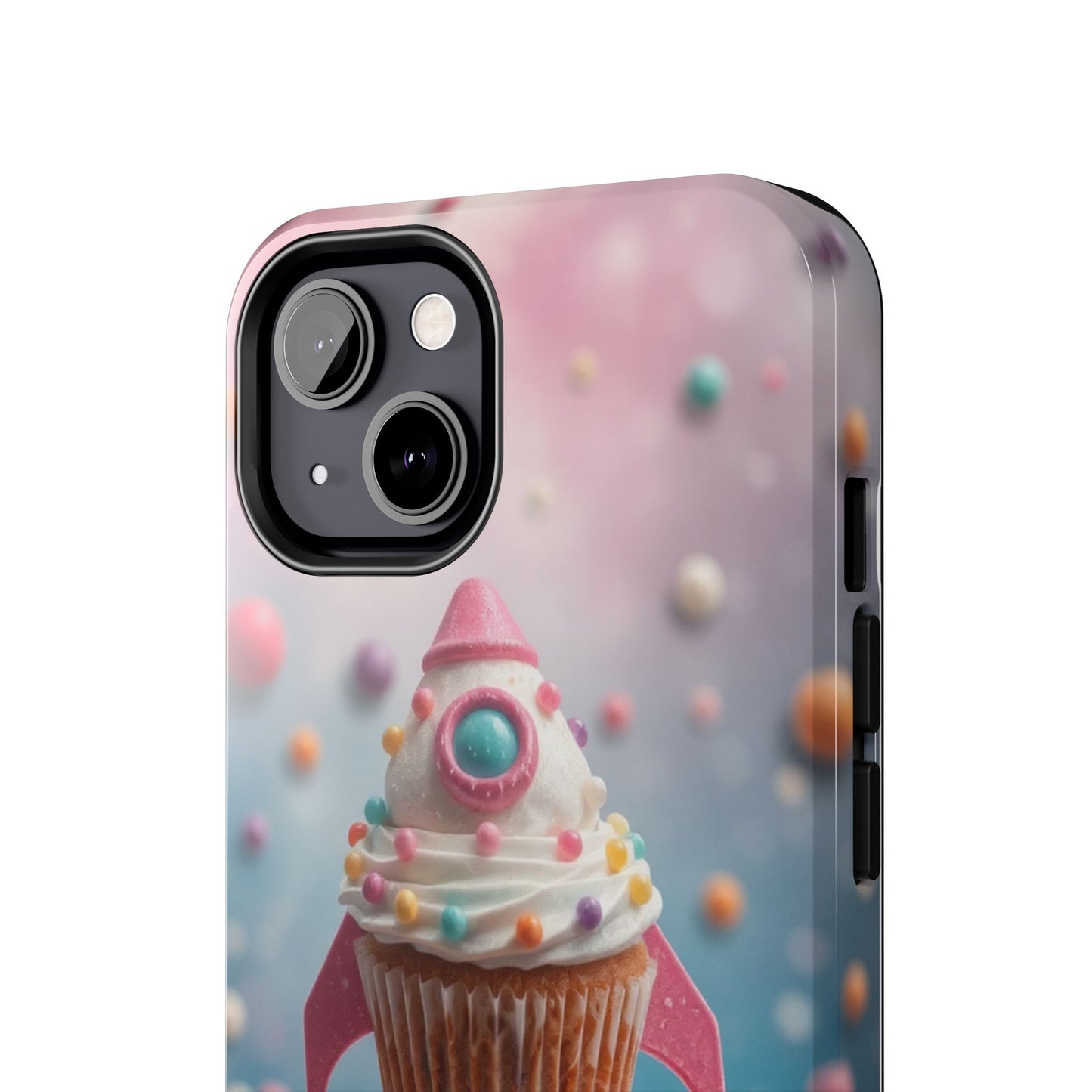 Whimsical Rocket Cupcake Phone Case - Fun Protective Case for Kids and Teens