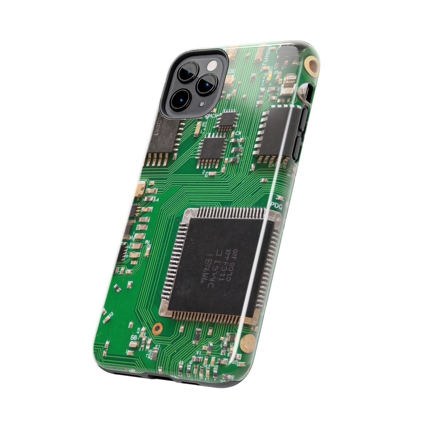 Circuit Board Tough Phone Case - Durable Tech Design