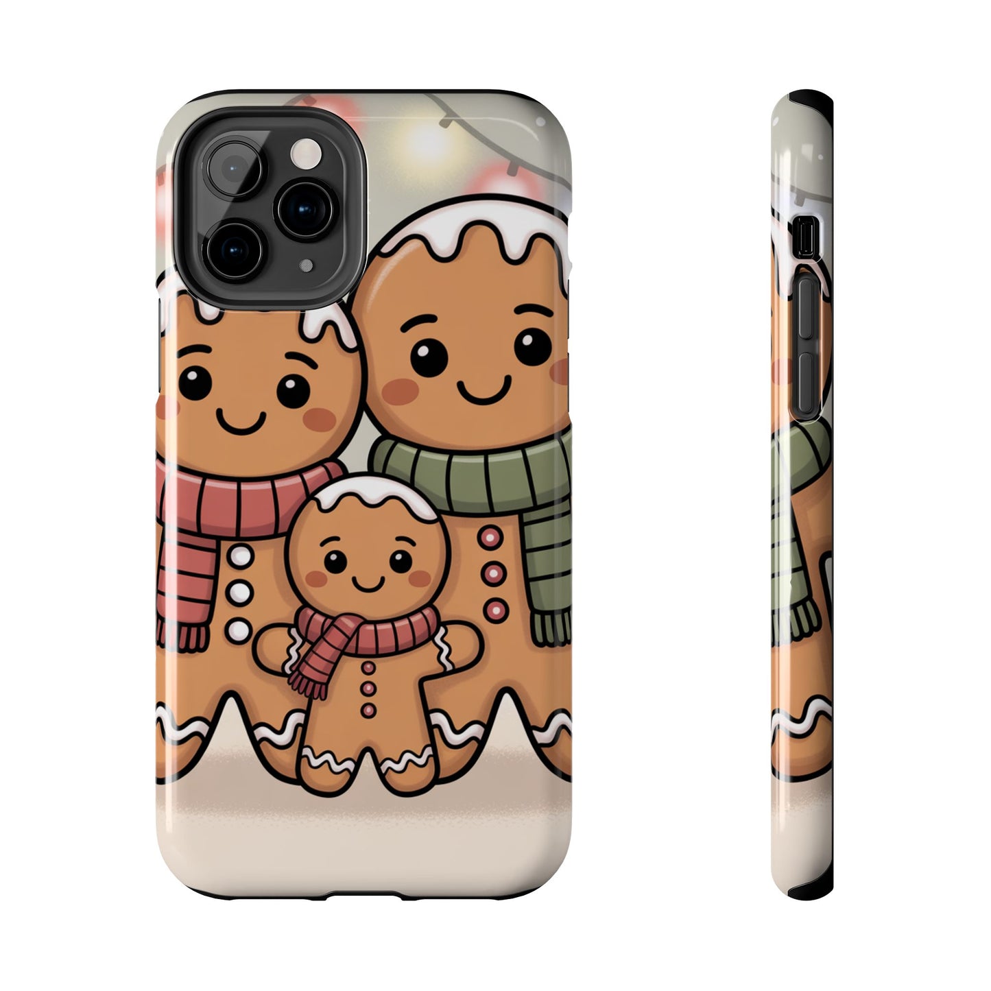 Gingerbread Cartoon Family Tough Phone Case – Festive Holiday Protection