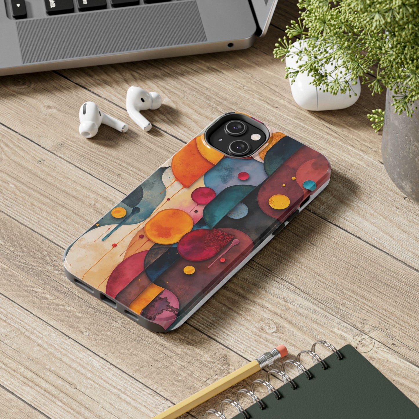 Artistic Tough Phone Cases - Colorful Abstract Design for Trendy Protection - for iPhone