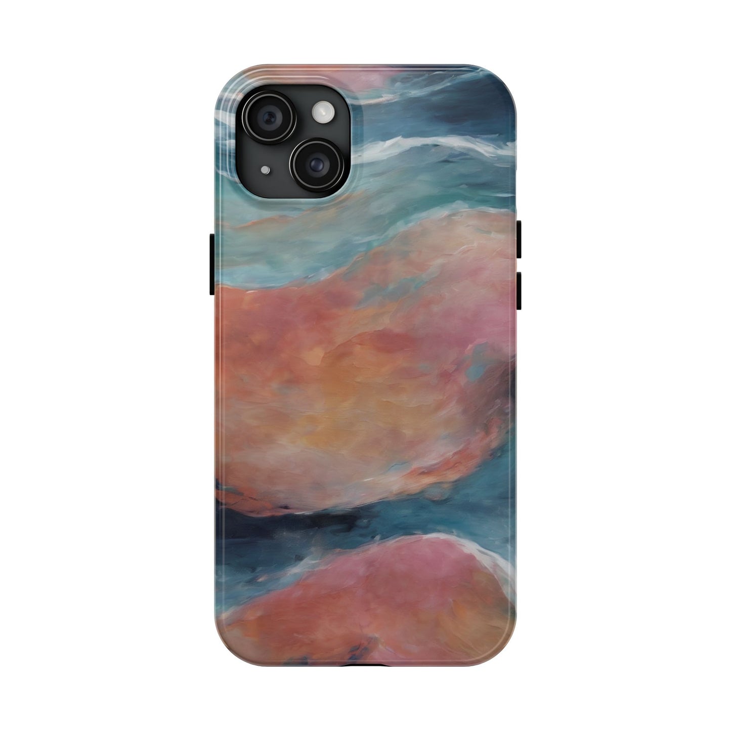 Artistic Painted Sea Tough Phone Case - Abstract Waves Design - for iPhone