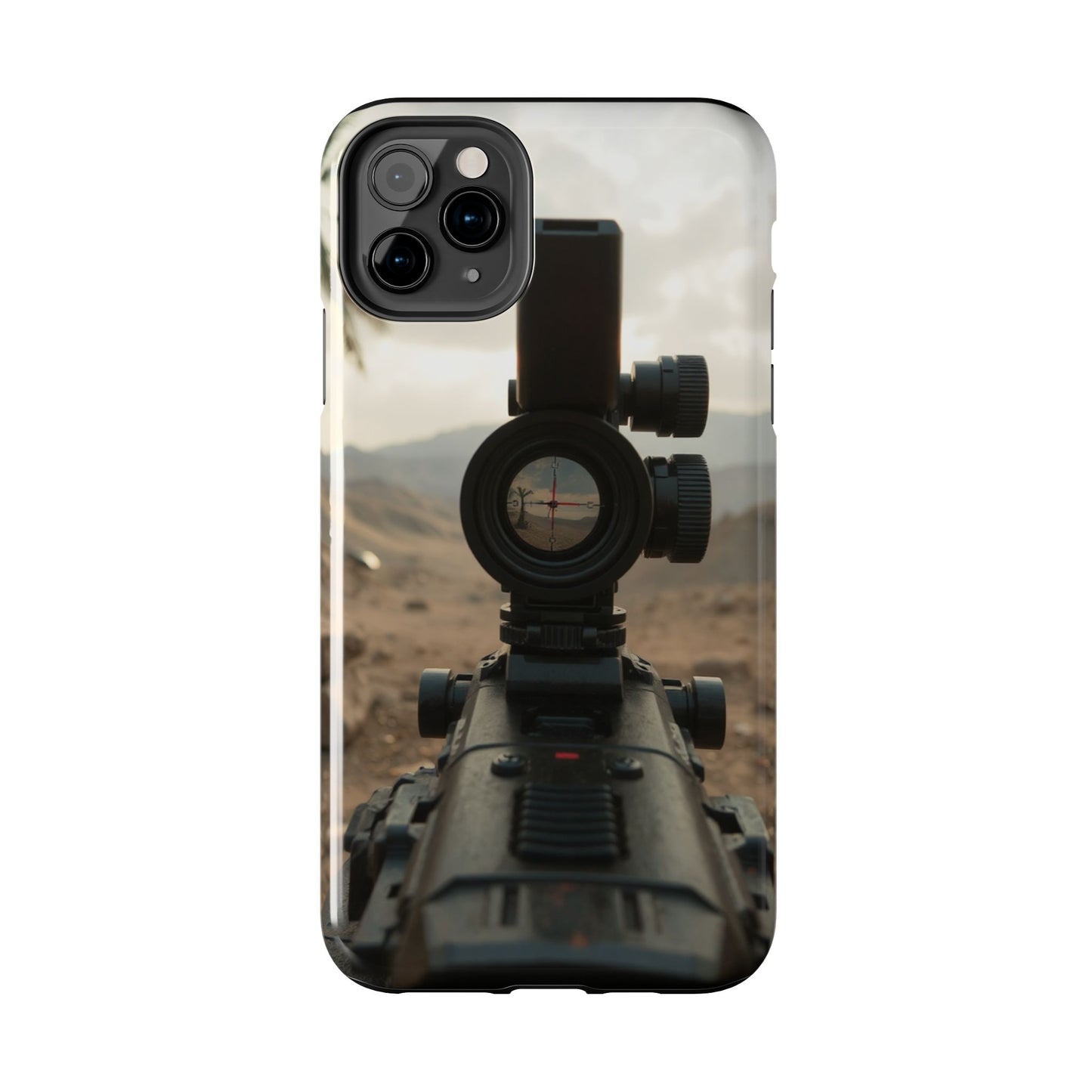 Tough Phone Case with Sniper Scope Design - Durable & Stylish Protection for Outdoors Enthusiasts