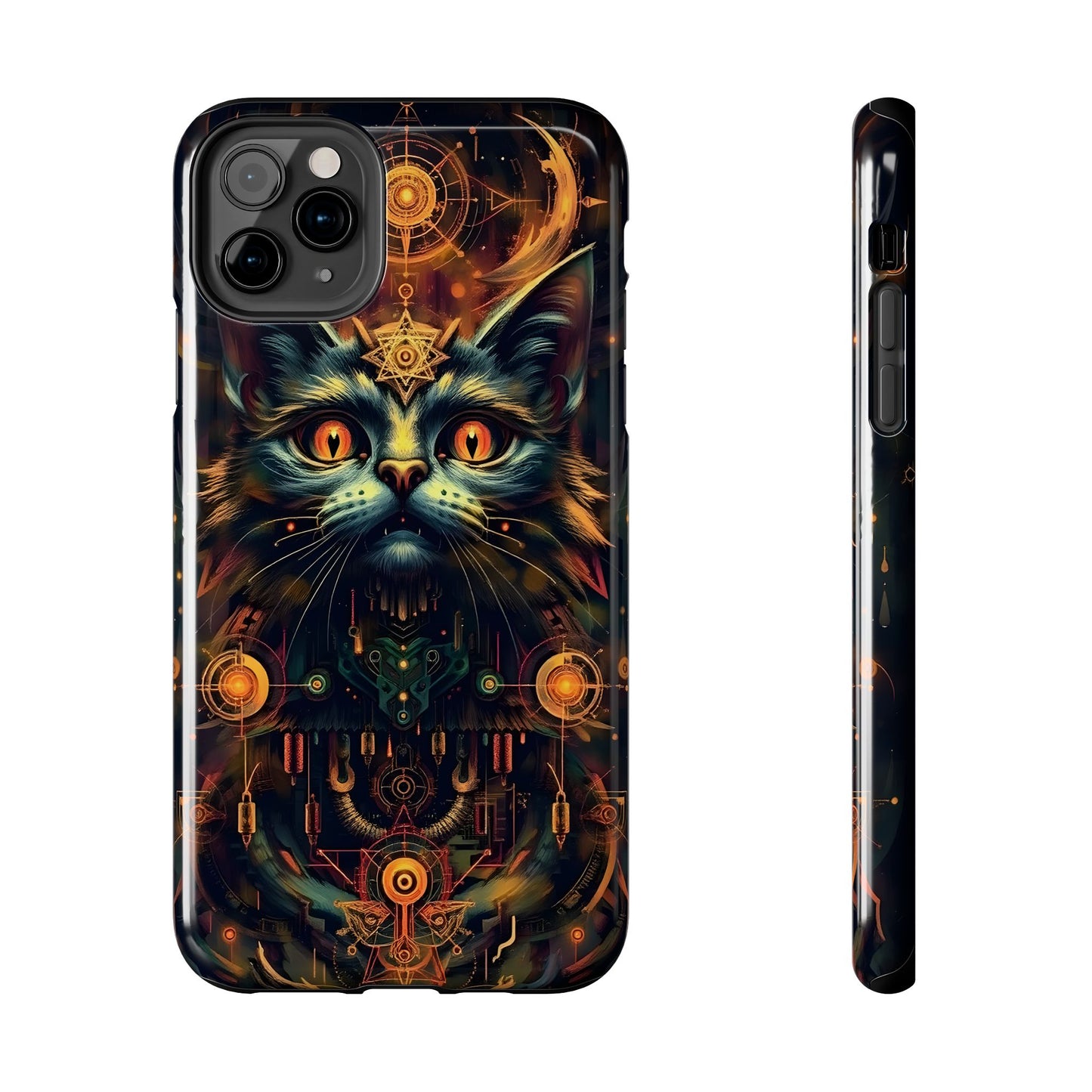 Mystical Cat Queen Tough Phone Case – Unique Protection for Cat Lovers - for iPhone