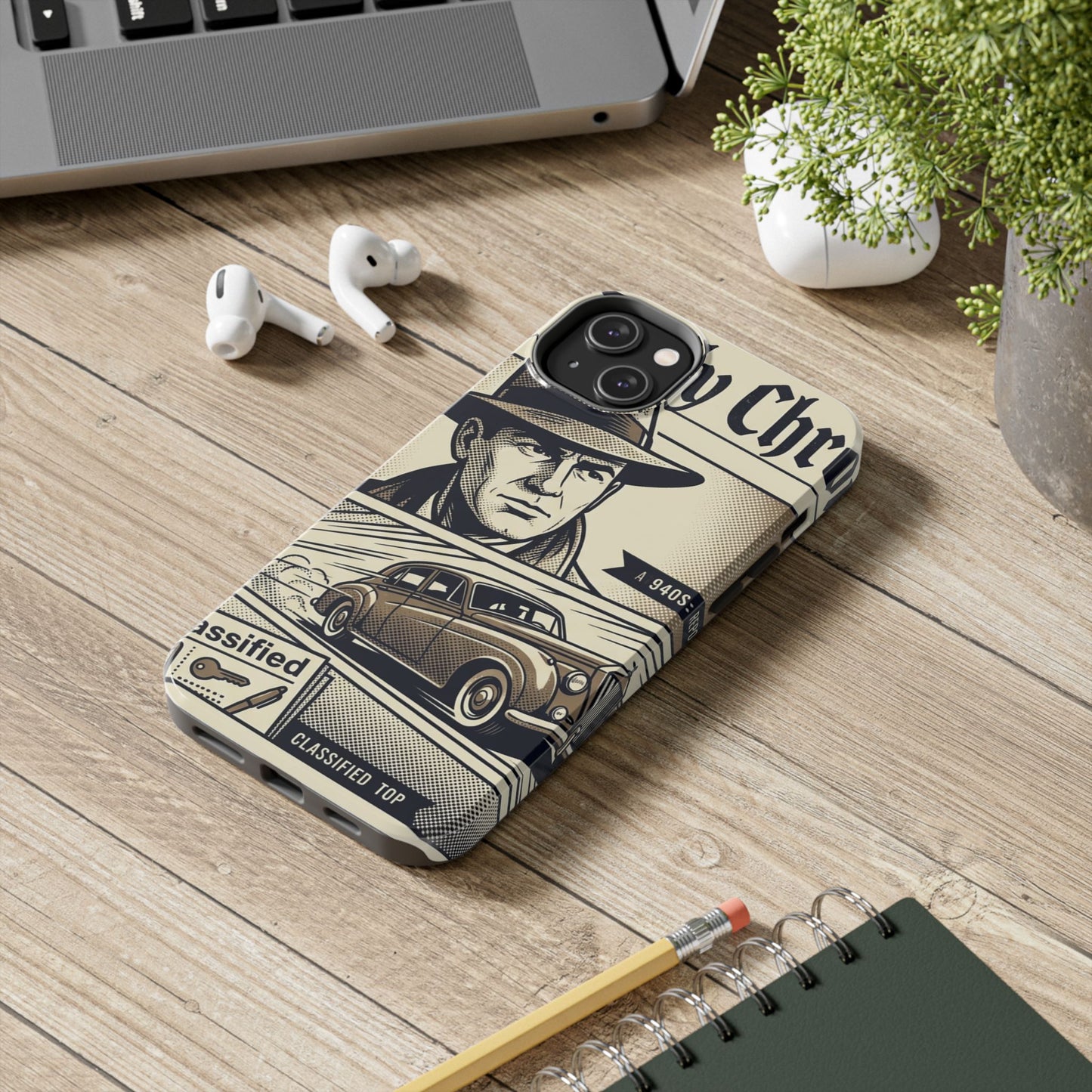 Old Newspaper Tough Phone Case