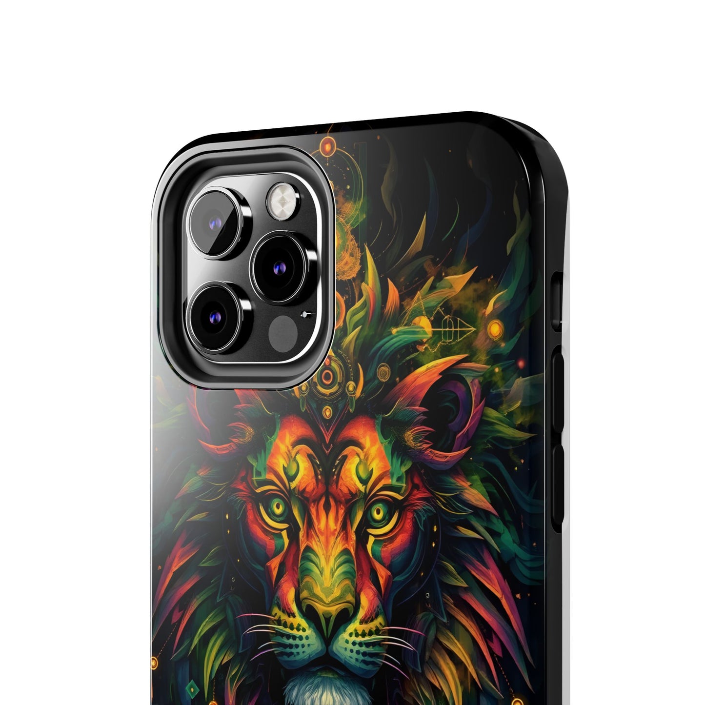 Vibrant Mystical Lion Art Tough Phone Case - Bold Protector for Animal Lovers - for iPhone