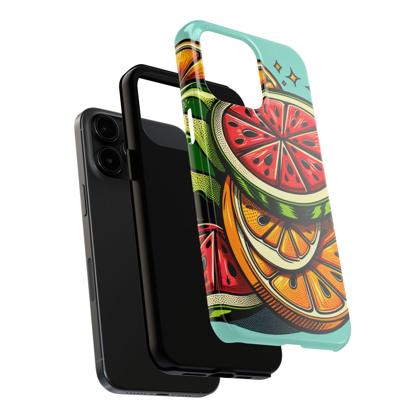 Vibrant Citrus Tough Phone Case - Fruit Slice Design - for iPhone
