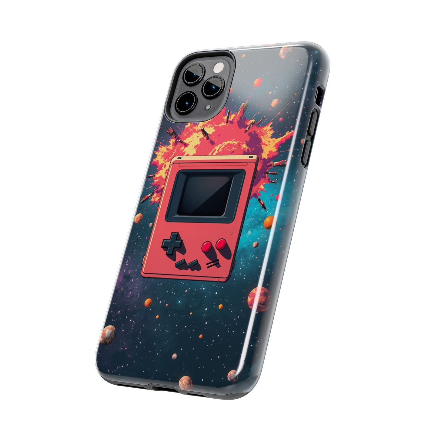 Retro Gaming Tough Phone Case - Space Adventure Design