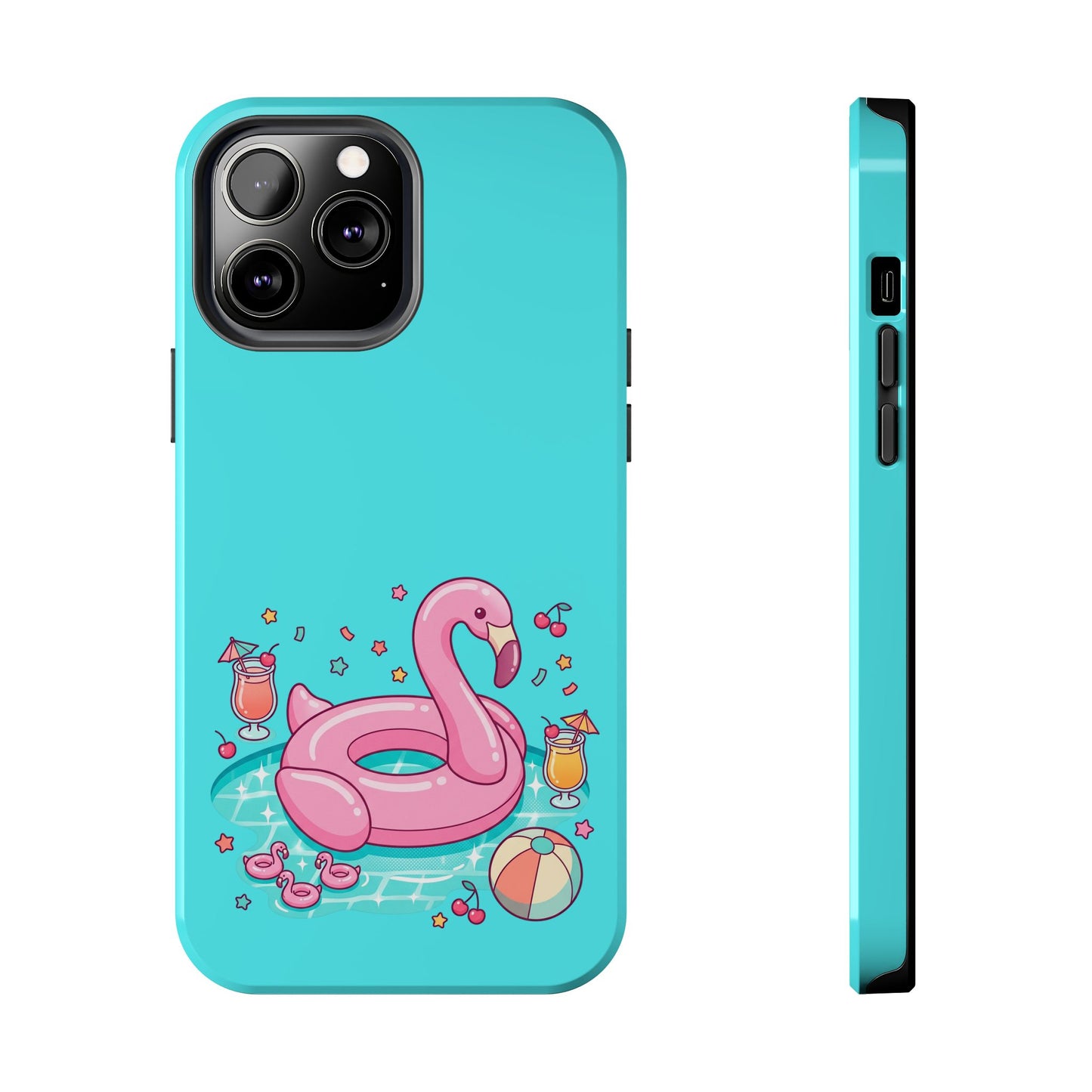 Flamingo Pool Party iPhone Case