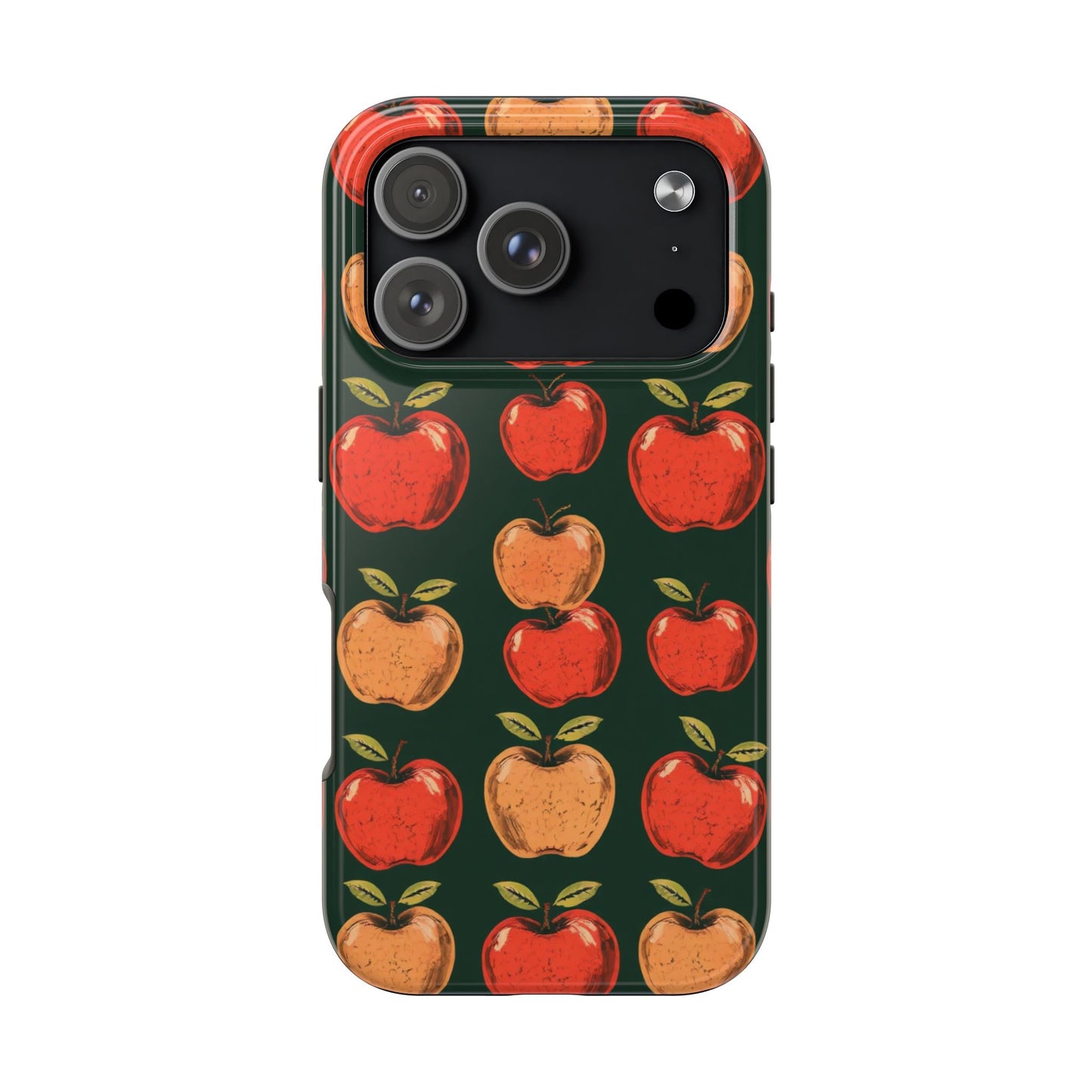 Apple Retro Pattern Tough Phone Case - Durable, Stylish, and Protective for Everyday Use - for iPhone