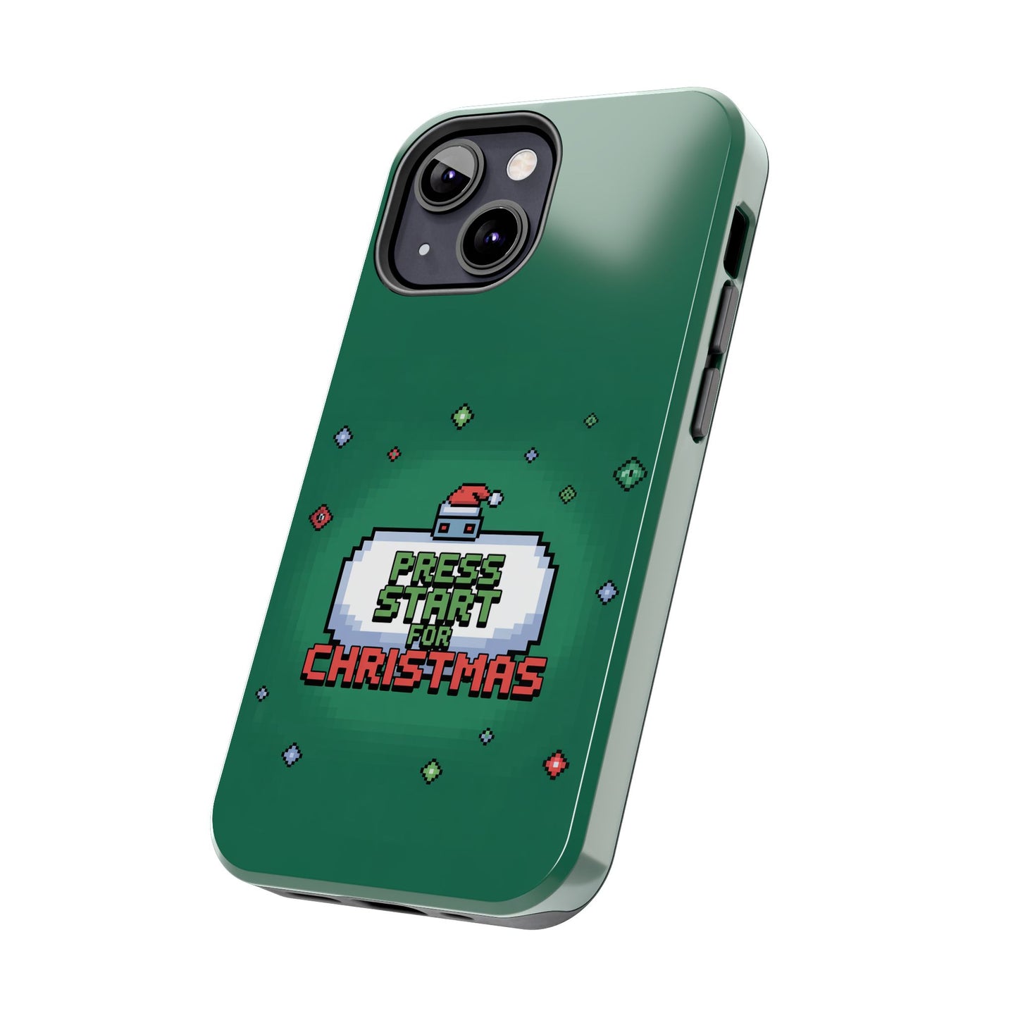 Christmas Pixel Gaming Phone Case - Press Start for Christmas Design