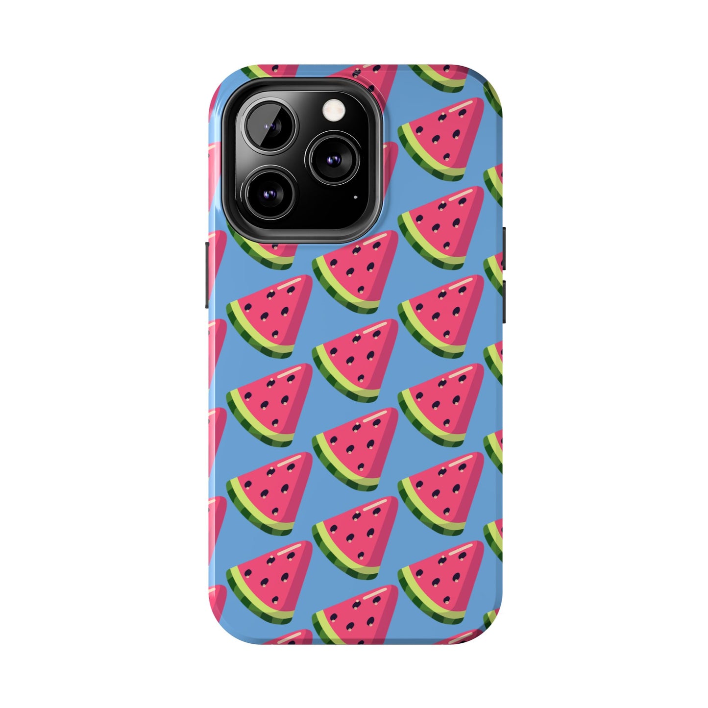 Watermelon Fun Tough Phone Case - Summer Vibes, Blue - for iPhone