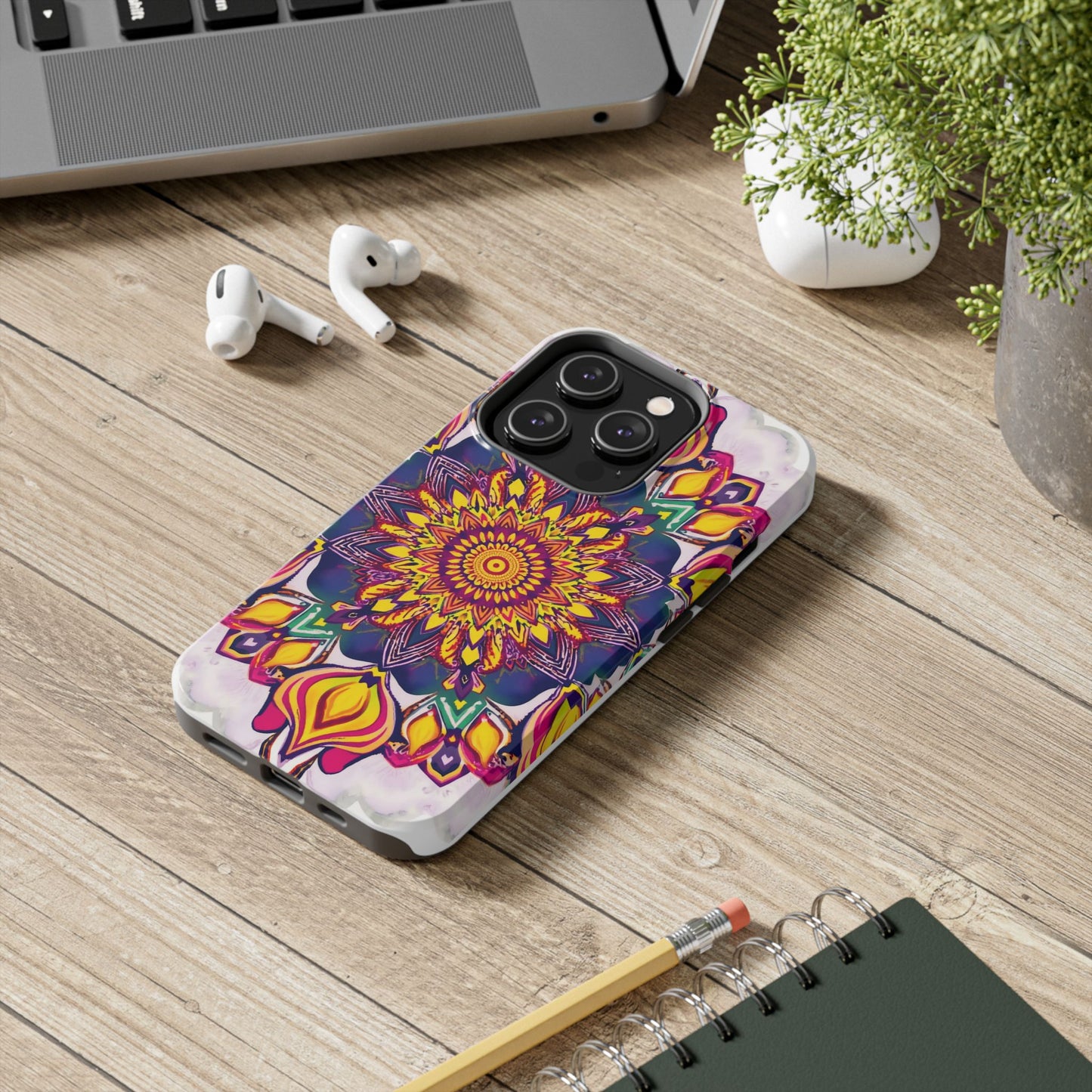 Vibrant Mandala Tough Phone Case - Boho Style Protection - for iPhone