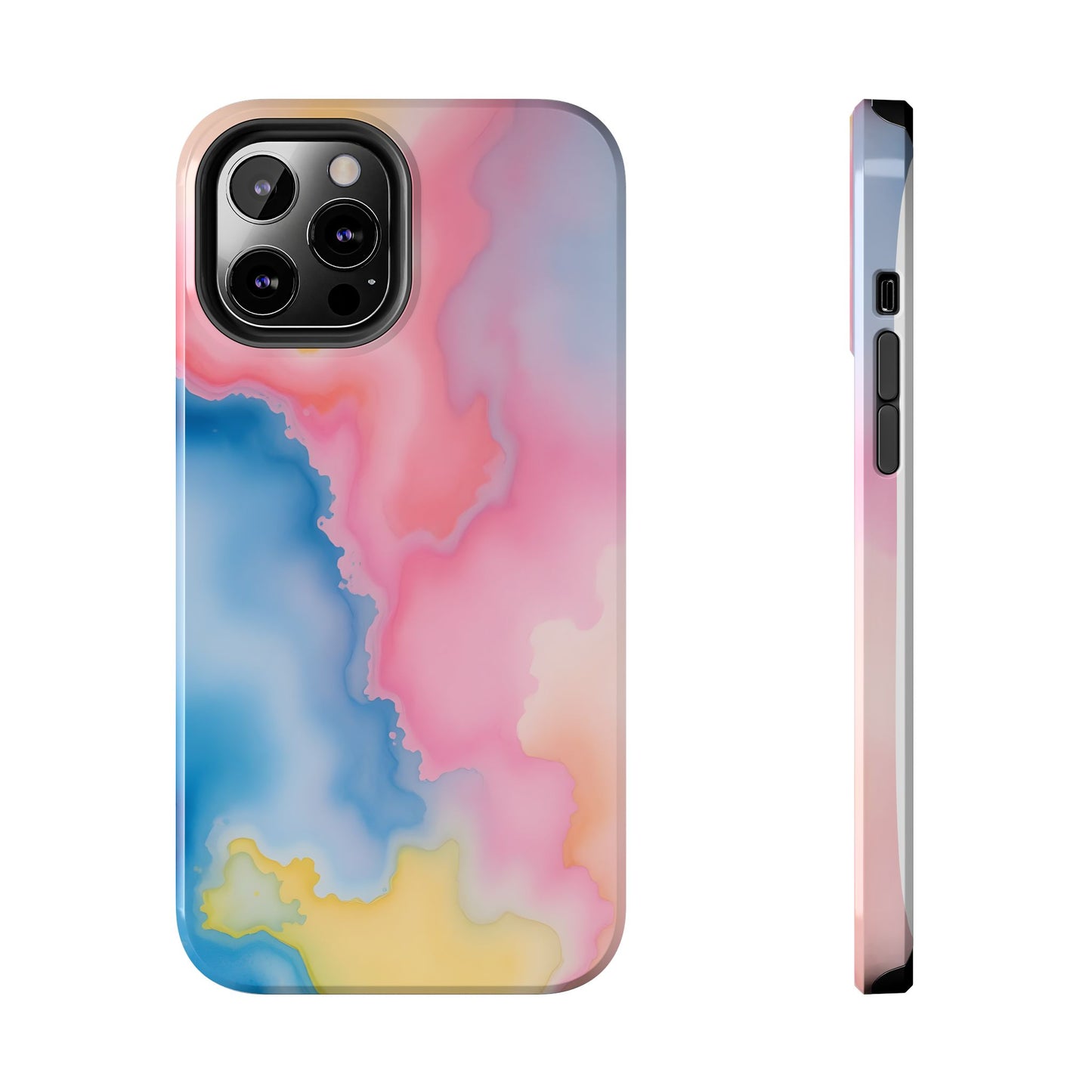 Painted Watercolor Tough Phone Case - Durable Protection with Artistic Vibes - for iPhone
