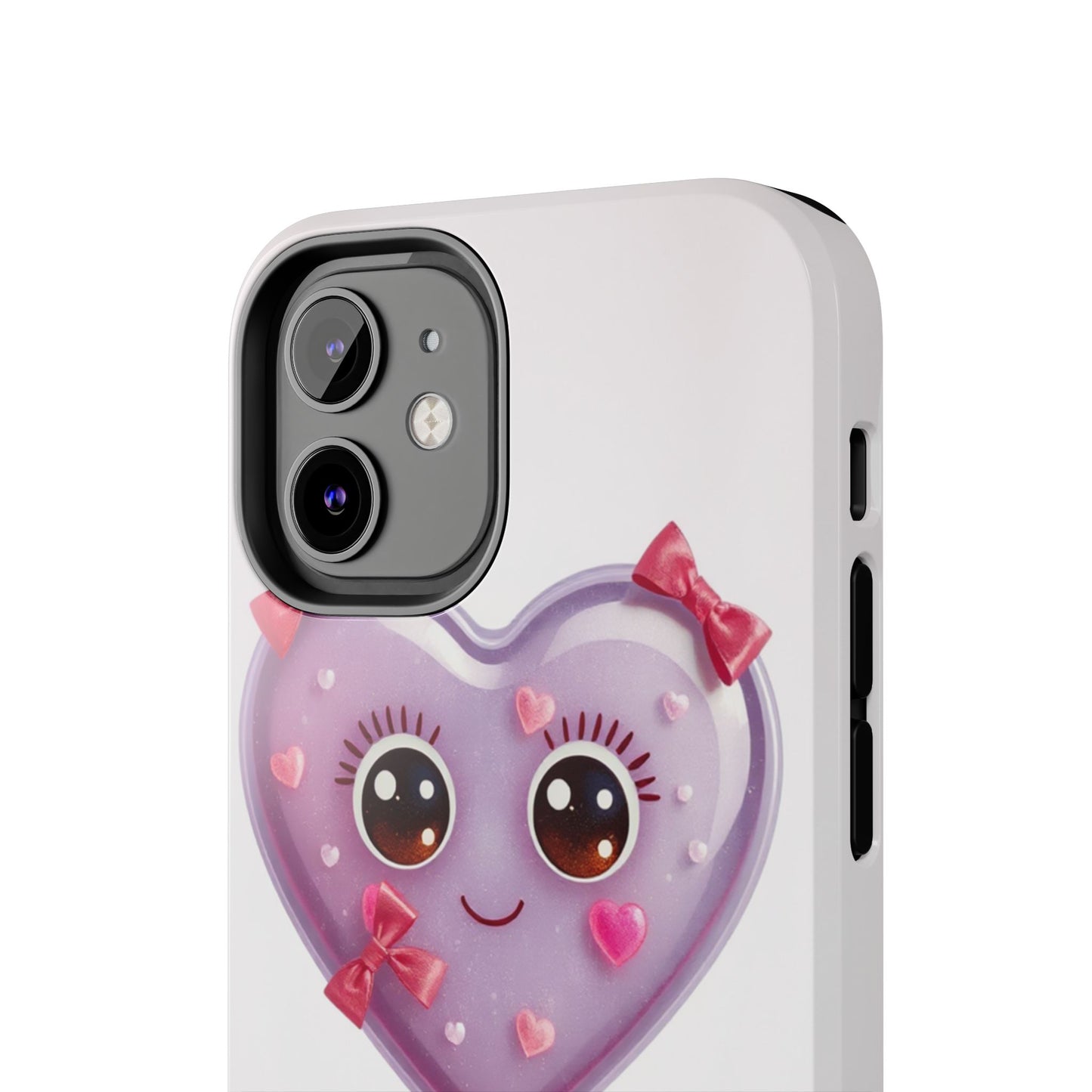 Cute Heart Lollipop Tough Phone Case - Adorable Protection for Candy Lovers