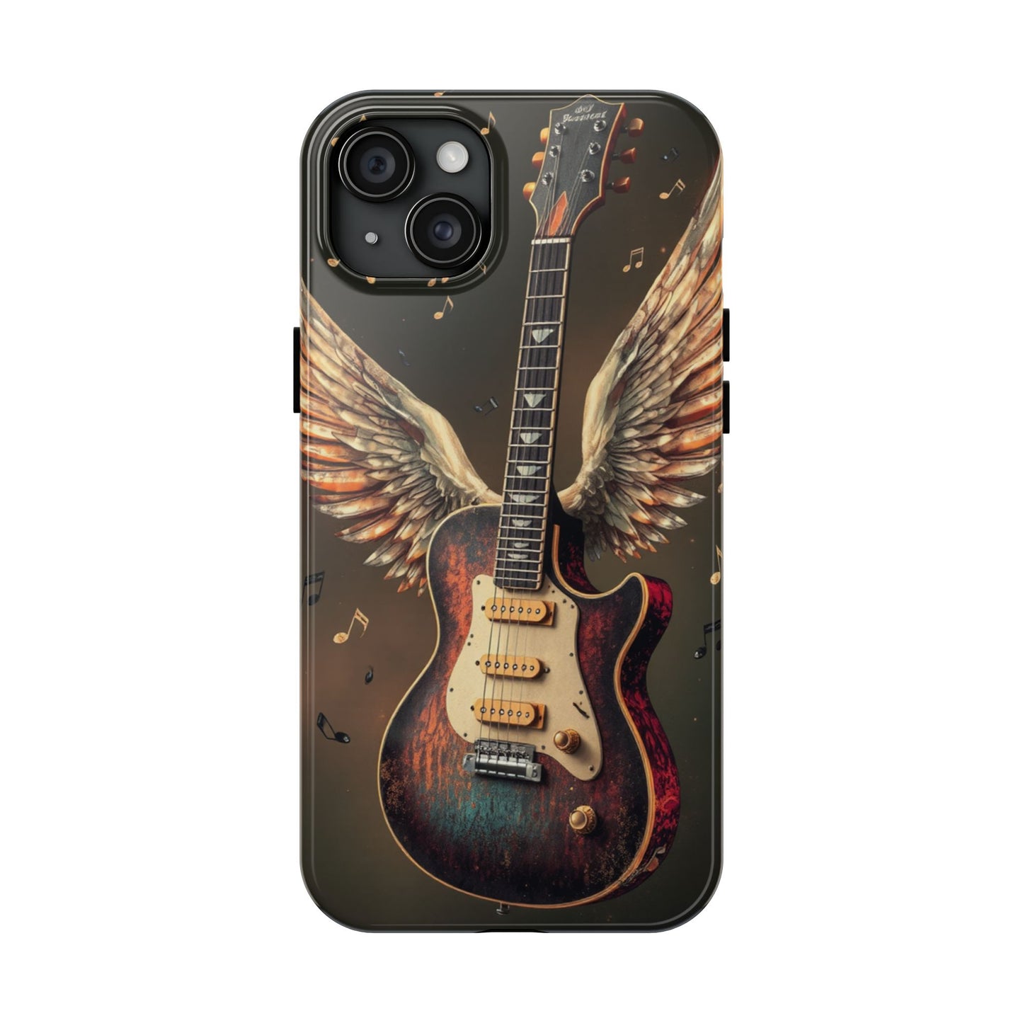 Inspirational Guitar Wing Phone Case - Tough Protection for Music Lovers