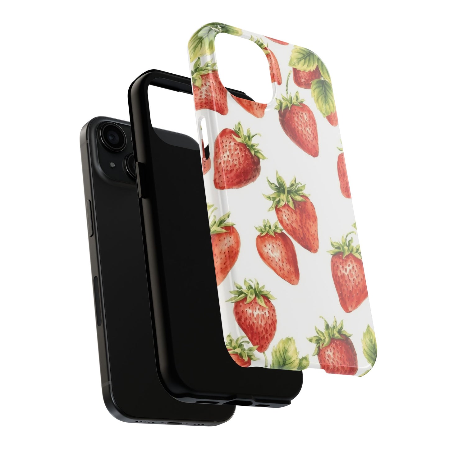 Strawberry Tough Phone Case - Durable Protection with a Fresh Design - for iPhone