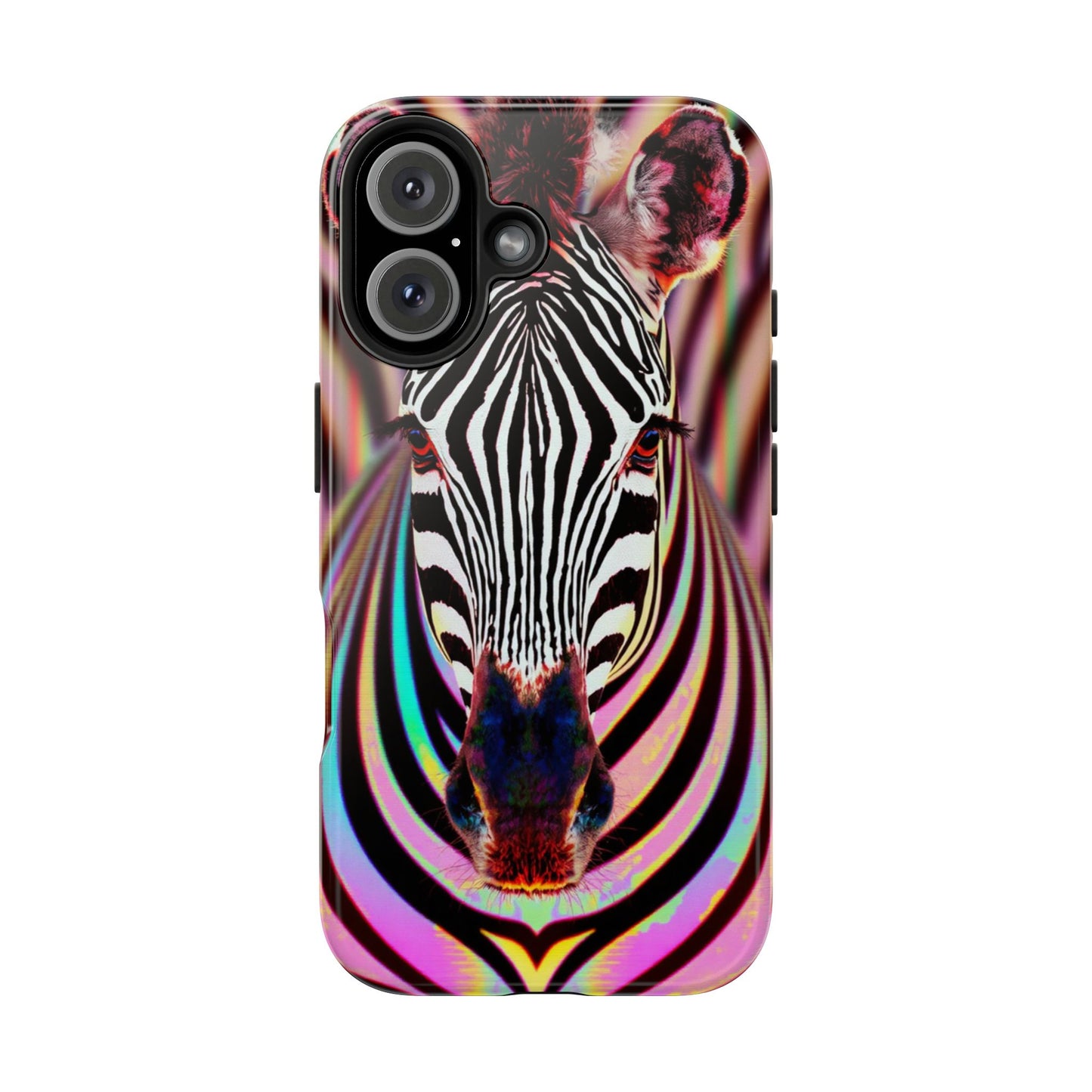Vibrant Zebra Tough Phone Case - Unique Animal Design for Wild Spirit
