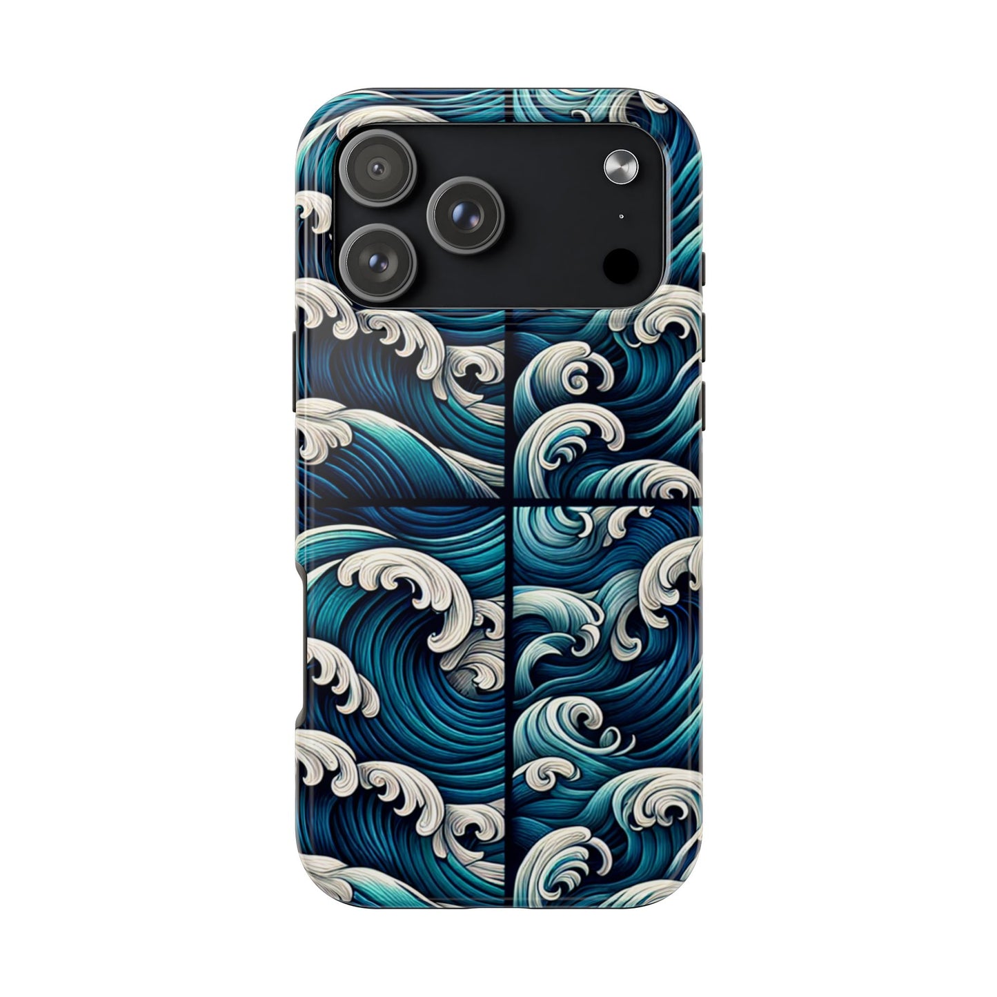 Ocean Waves Tough Phone Case - Durable Protection with Artistic Design - for iPhone