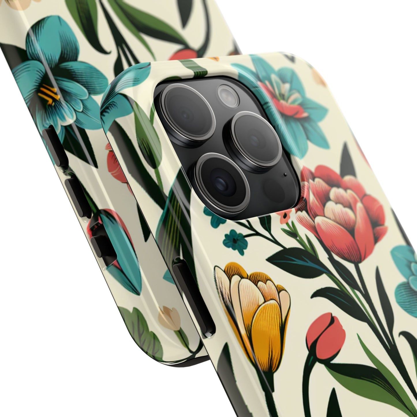 Floral Tough Phone Case - Vibrant Flower Design for Stylish Protection - for iPhone