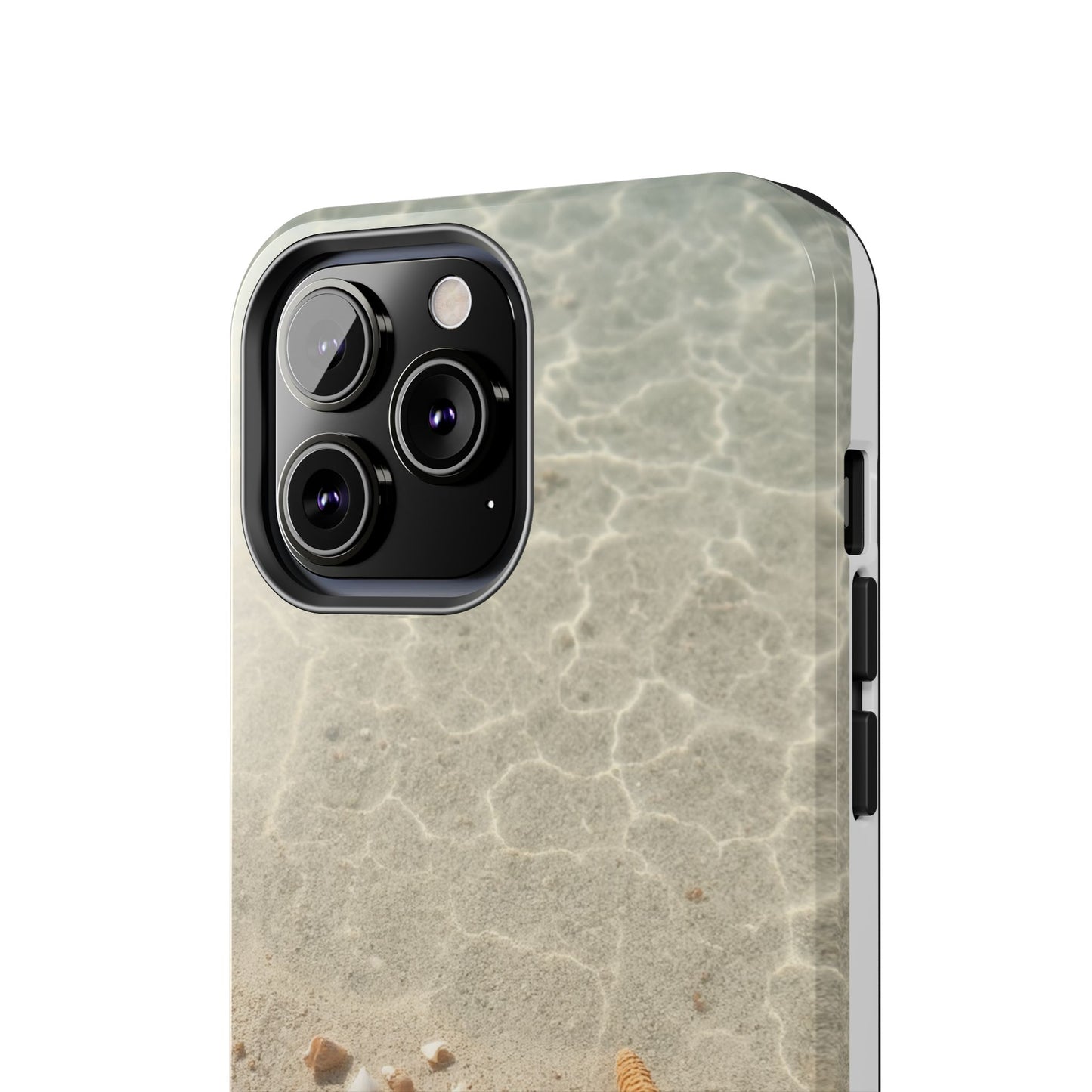 Beach-Inspired Tough Phone Case with Starfish and Seashell Design