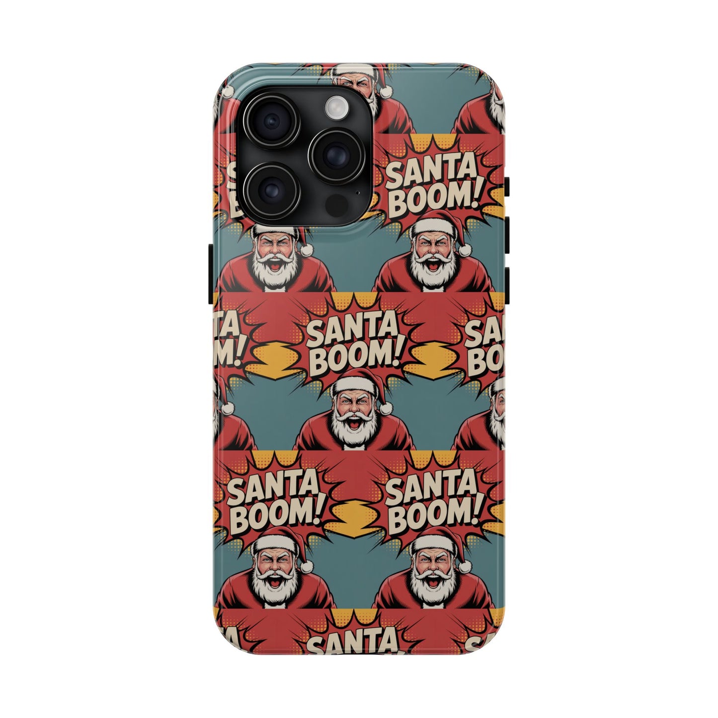 Festive Santa Boom Pattern Tough Phone Case