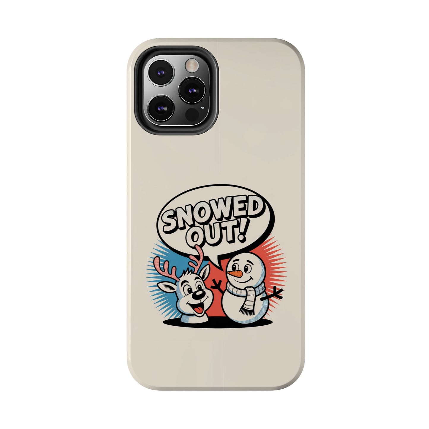 Snowman & Reindeer Tough Phone Case - Snowed Out Holiday Design