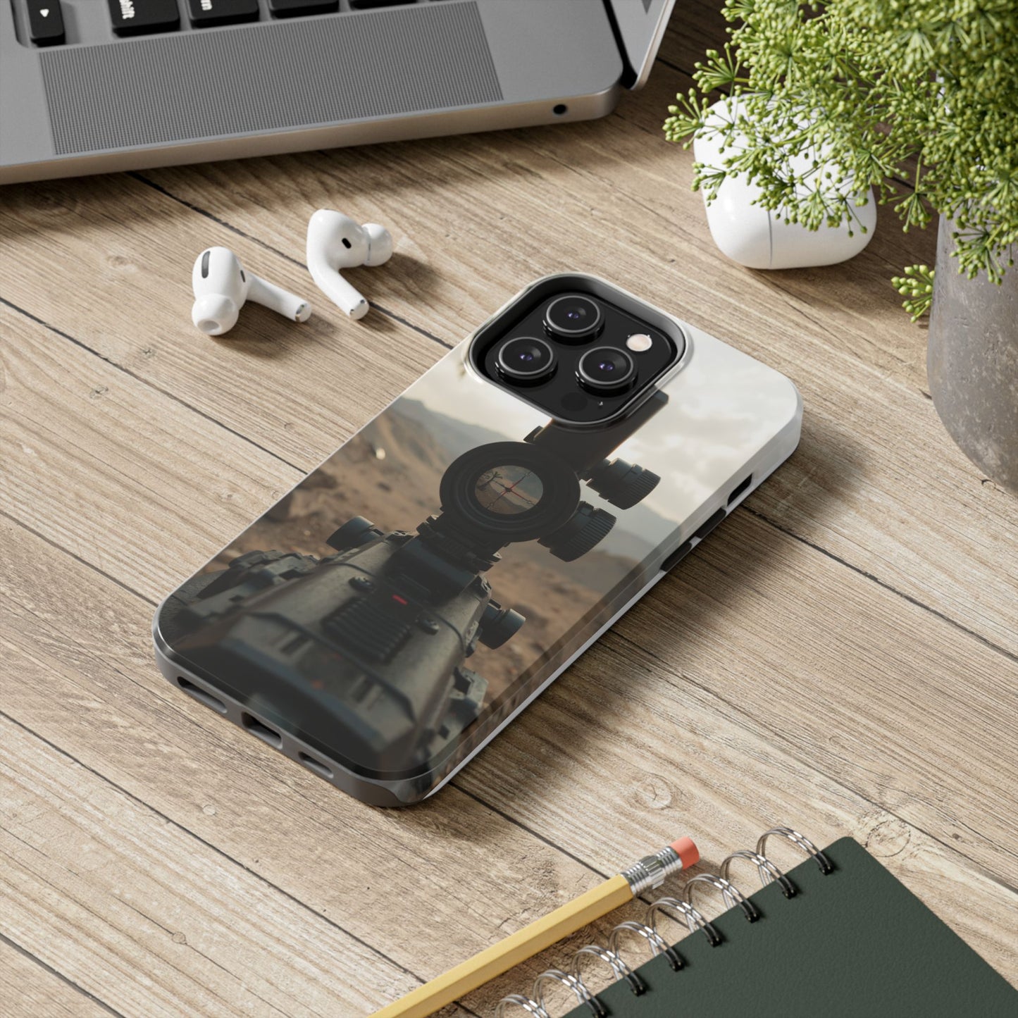 Tough Phone Case with Sniper Scope Design - Durable & Stylish Protection for Outdoors Enthusiasts