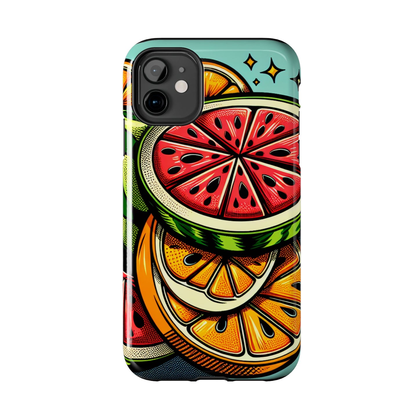 Vibrant Citrus Tough Phone Case - Fruit Slice Design - for iPhone