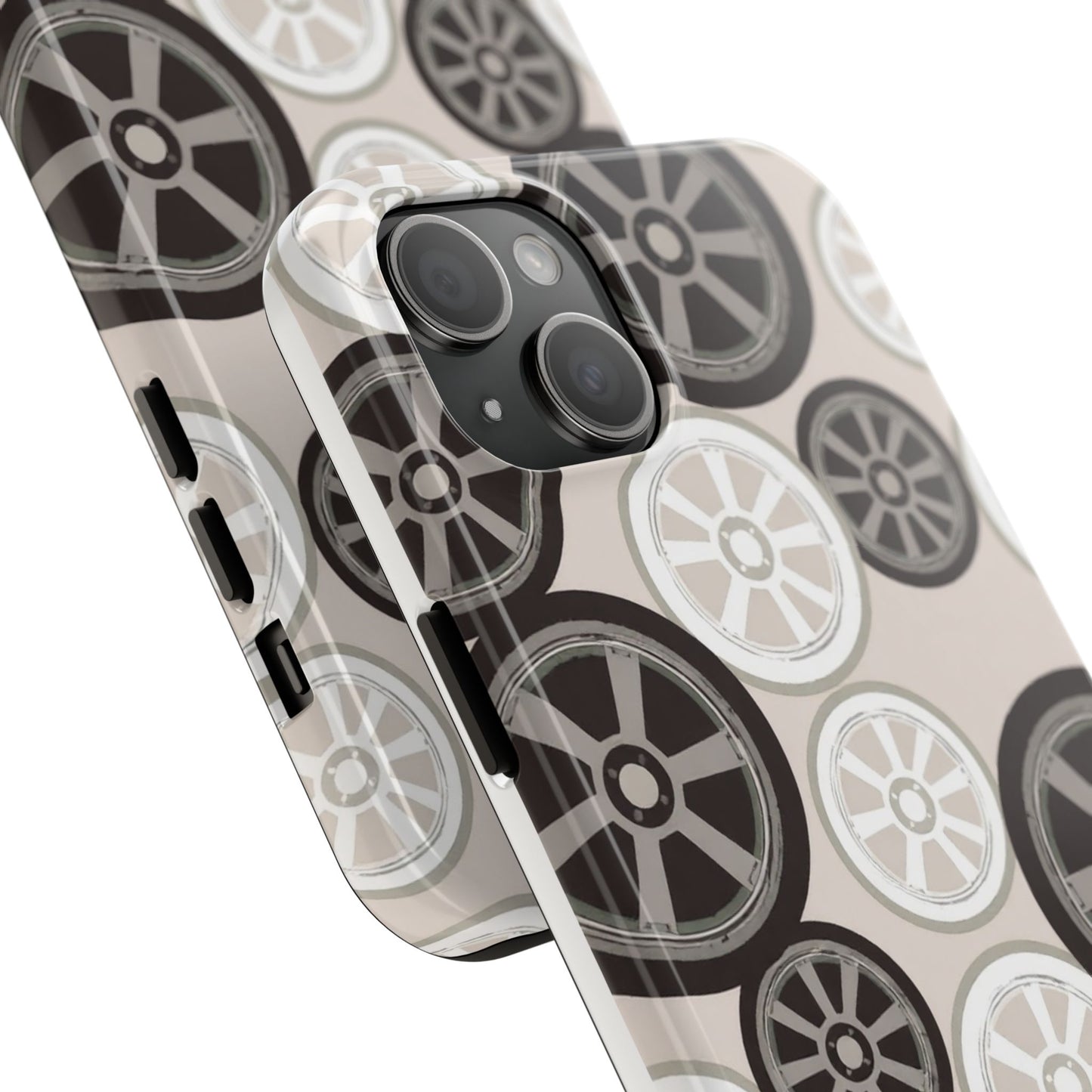Racing Wheel Design Tough Phone Case – Durable Protection for Automotive Enthusiasts