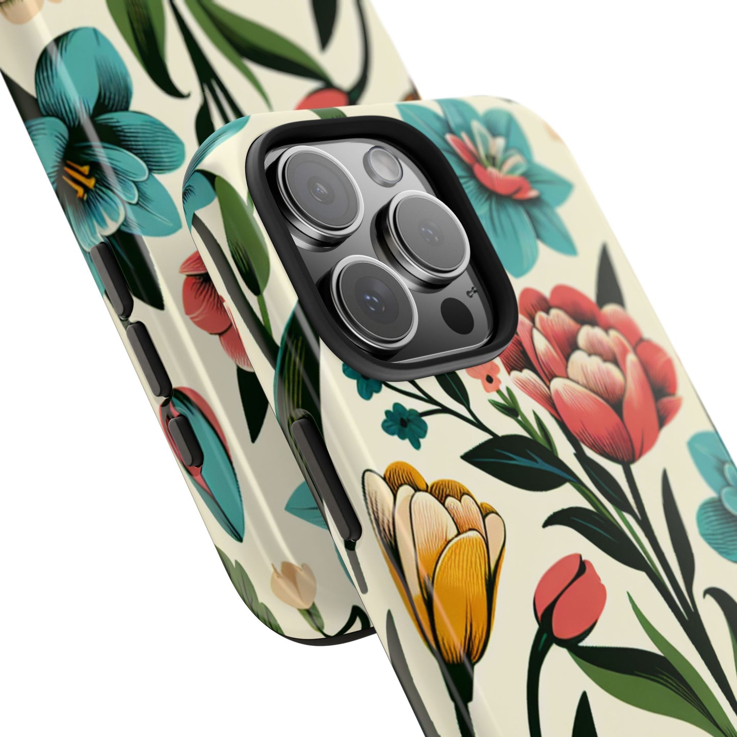 Floral Tough Phone Case - Vibrant Flower Design for Stylish Protection - for iPhone