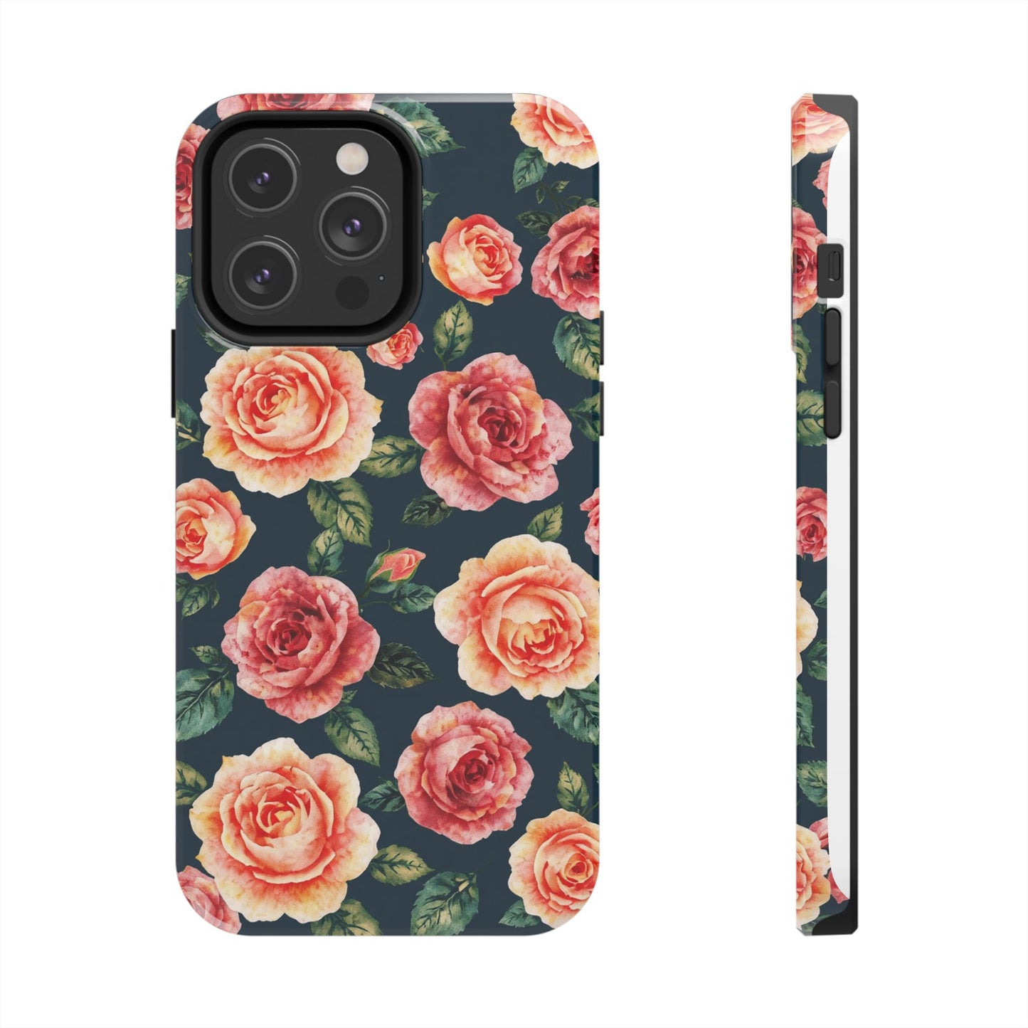 Floral Tough Phone Cases - Durable & Stylish New Age Rose Design - for iPhone