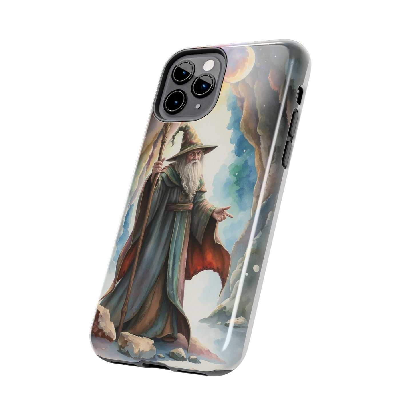 Magical Wizard Phone Case - Tough, Durable Phone Cover for Fantasy Lovers, Geek Gift, Unique Design, Celestial Phone Accessory