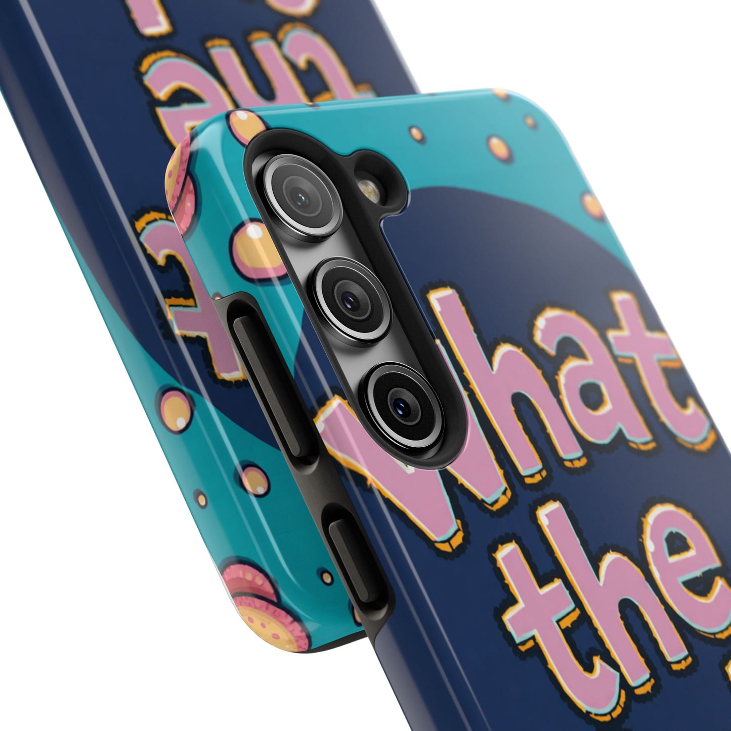 Playful Tough Phone Case - "What the Fish" Design
