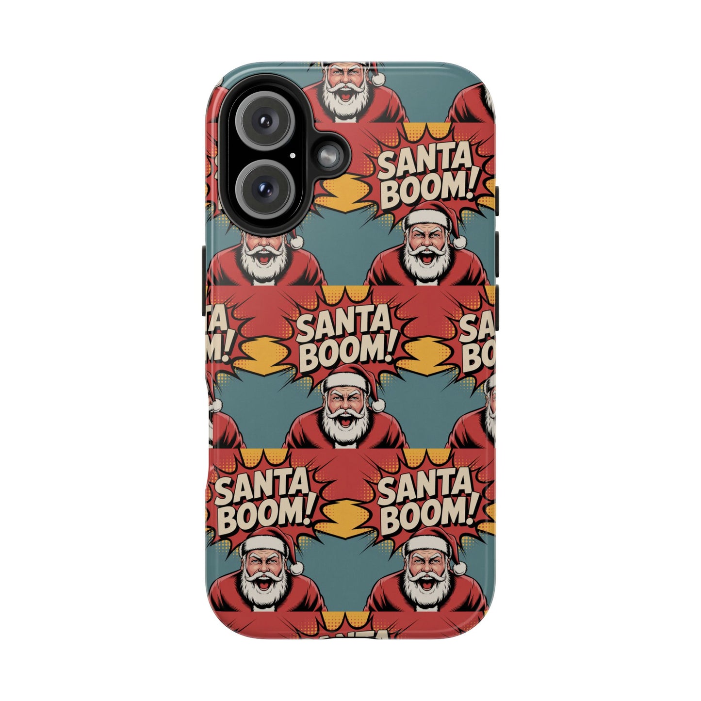 Festive Santa Boom Pattern Tough Phone Case